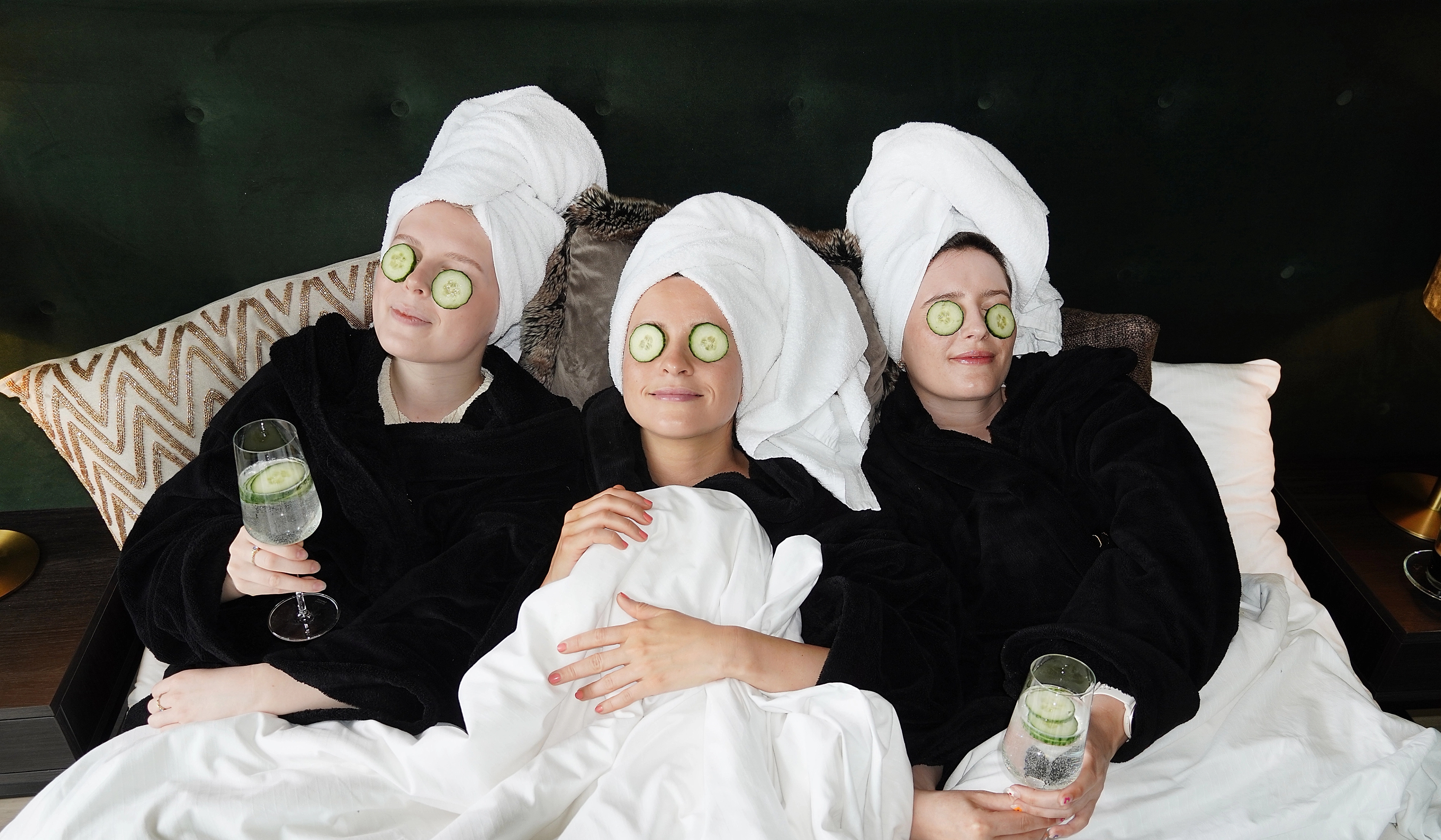 Girl friends on a spa hotel