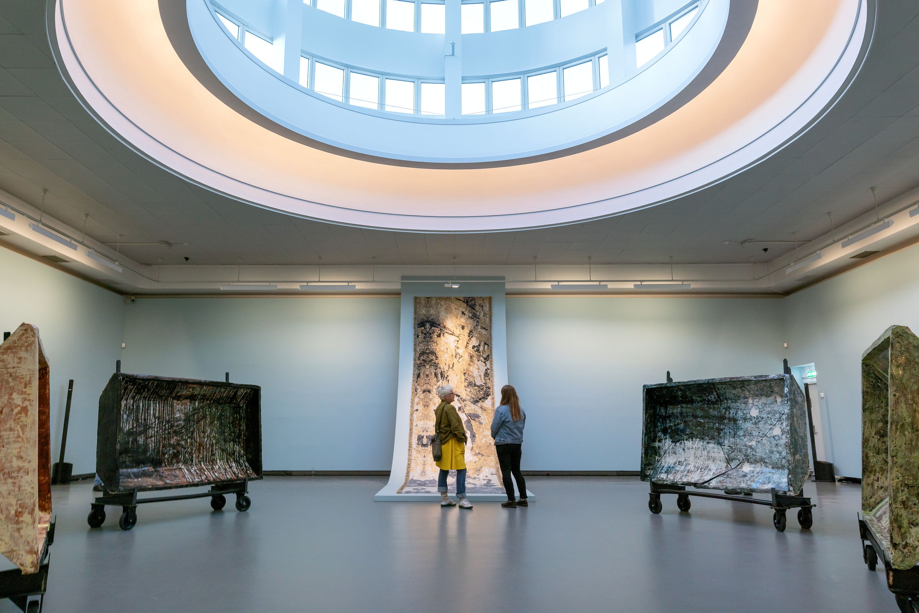 Two people visiting KODE Museum in Bergen, Fjord Norway