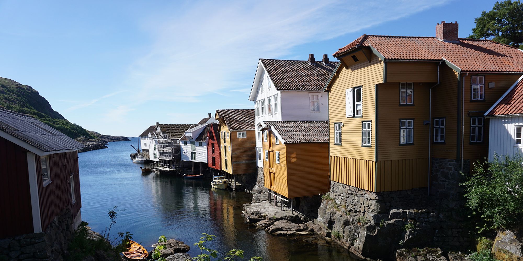 The village Sogndalstrand in Rogaland in the Stavanger region, Fjord Norway