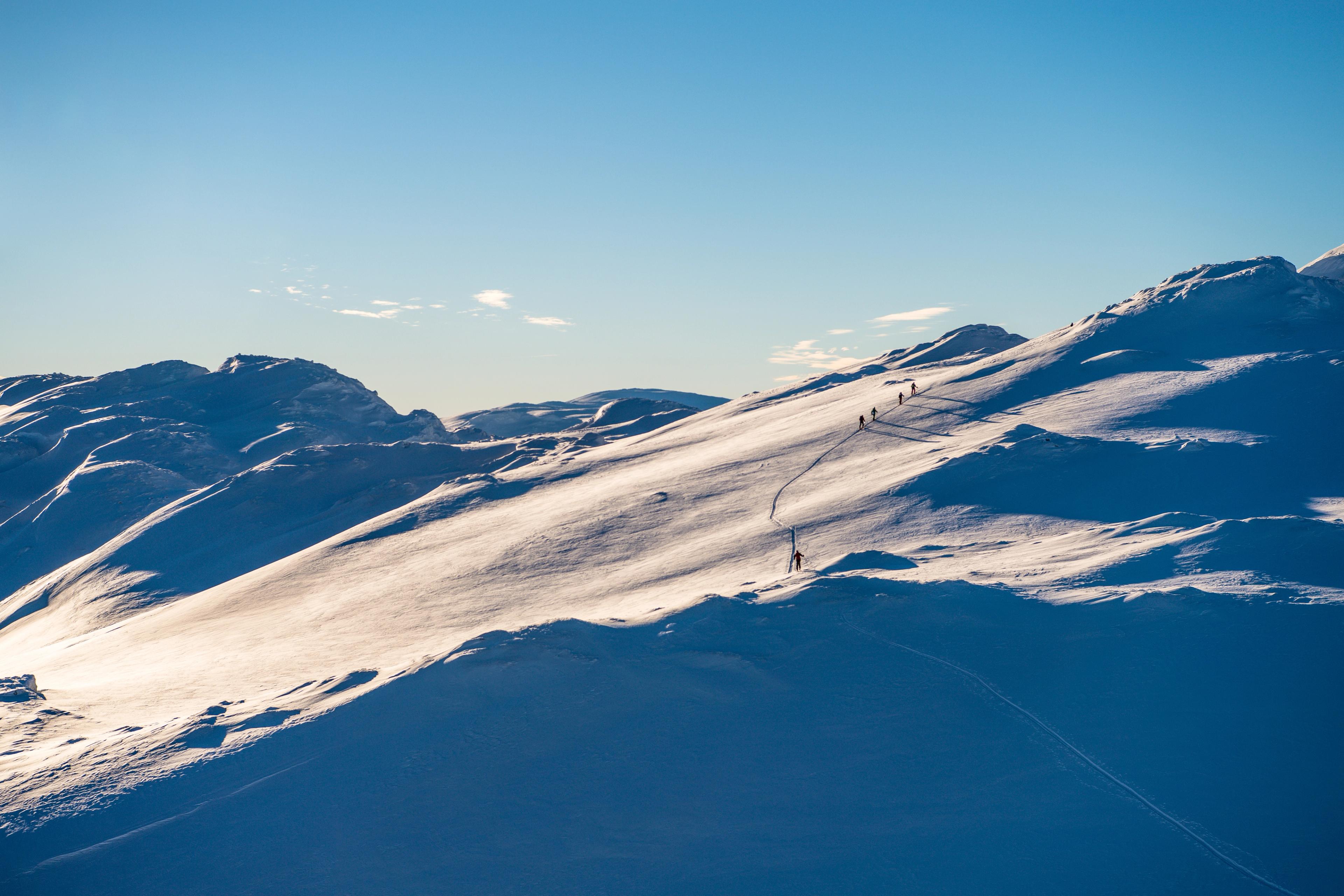 Ski touring at Vatnahalsen