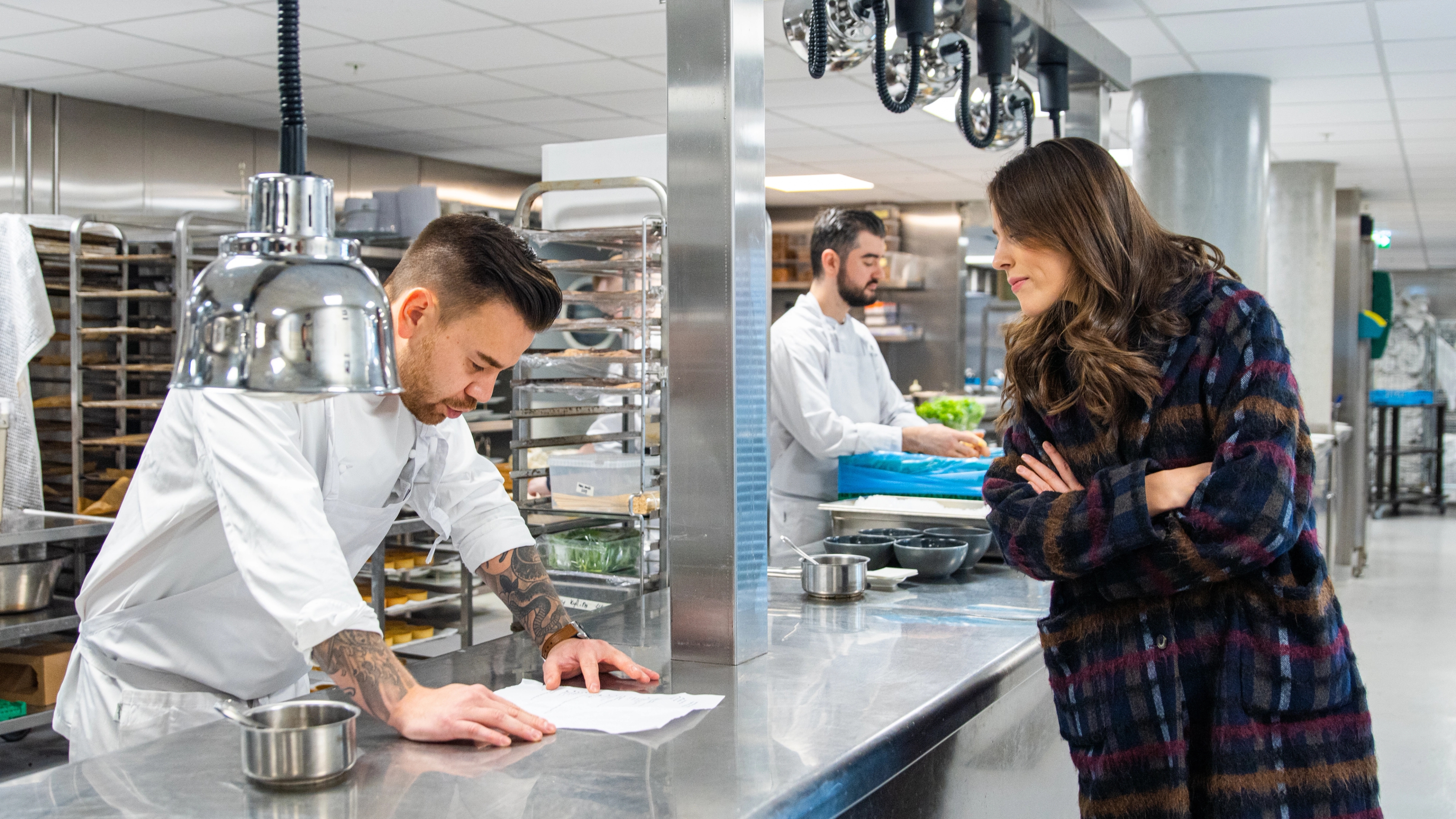 The restaurant kitchen at Hotel Britannia in Trondheim, Trøndelag