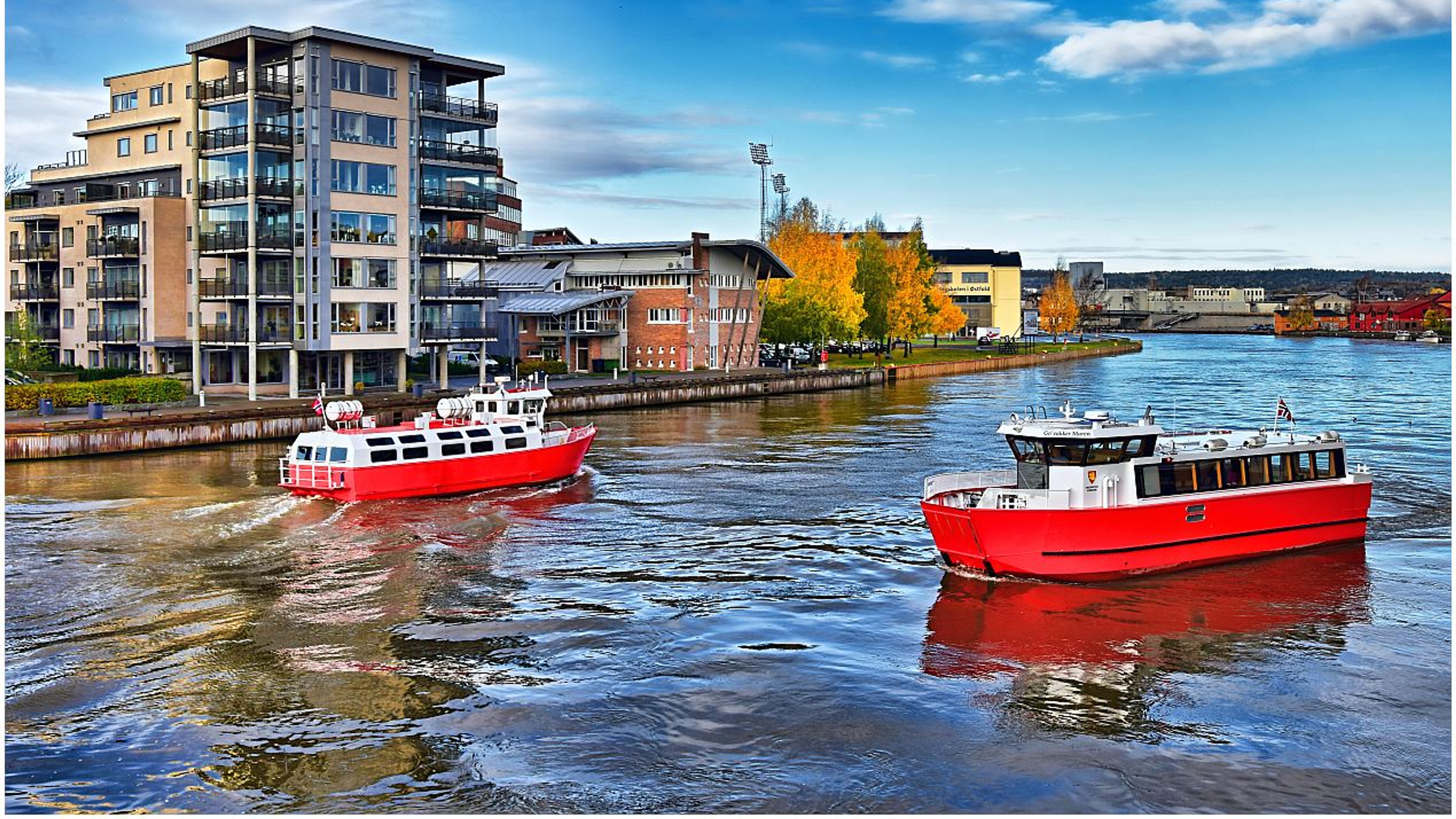 Byferga som trafikkerer utenfor Fredrikstad