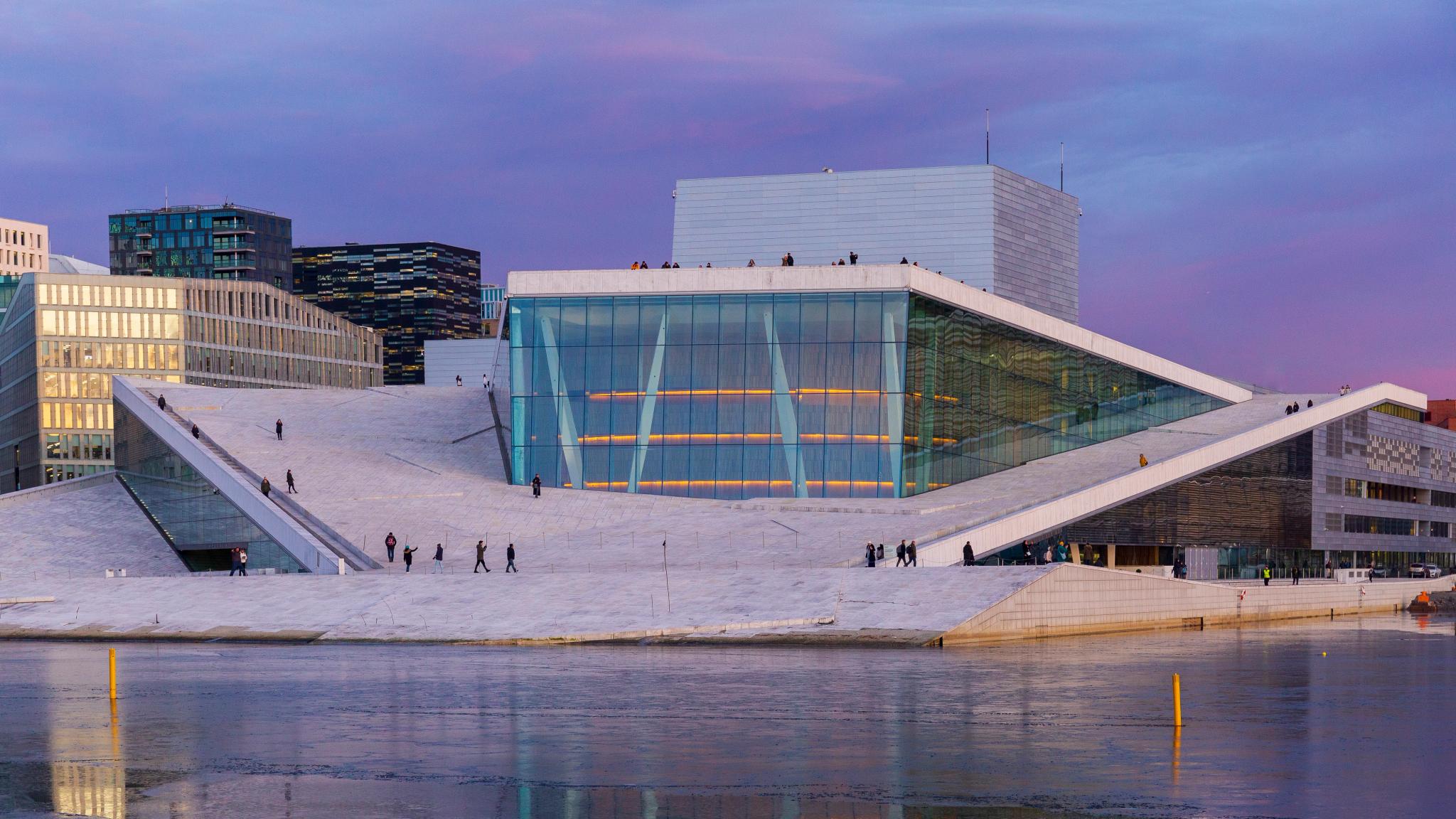 Bjørvika with the Oslo Opera House in Eastern Norway