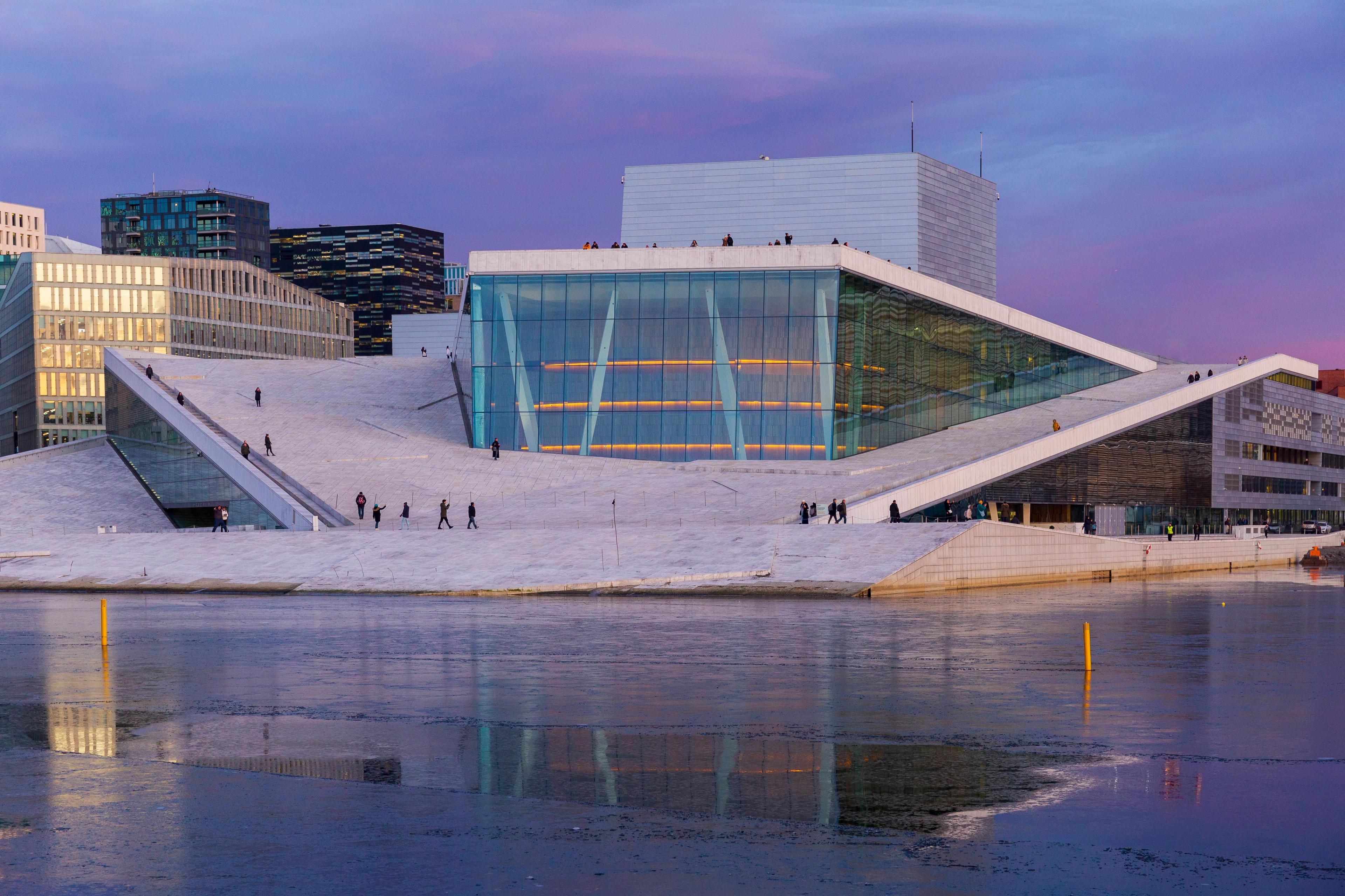 Bjørvika with the Oslo Opera House in Eastern Norway