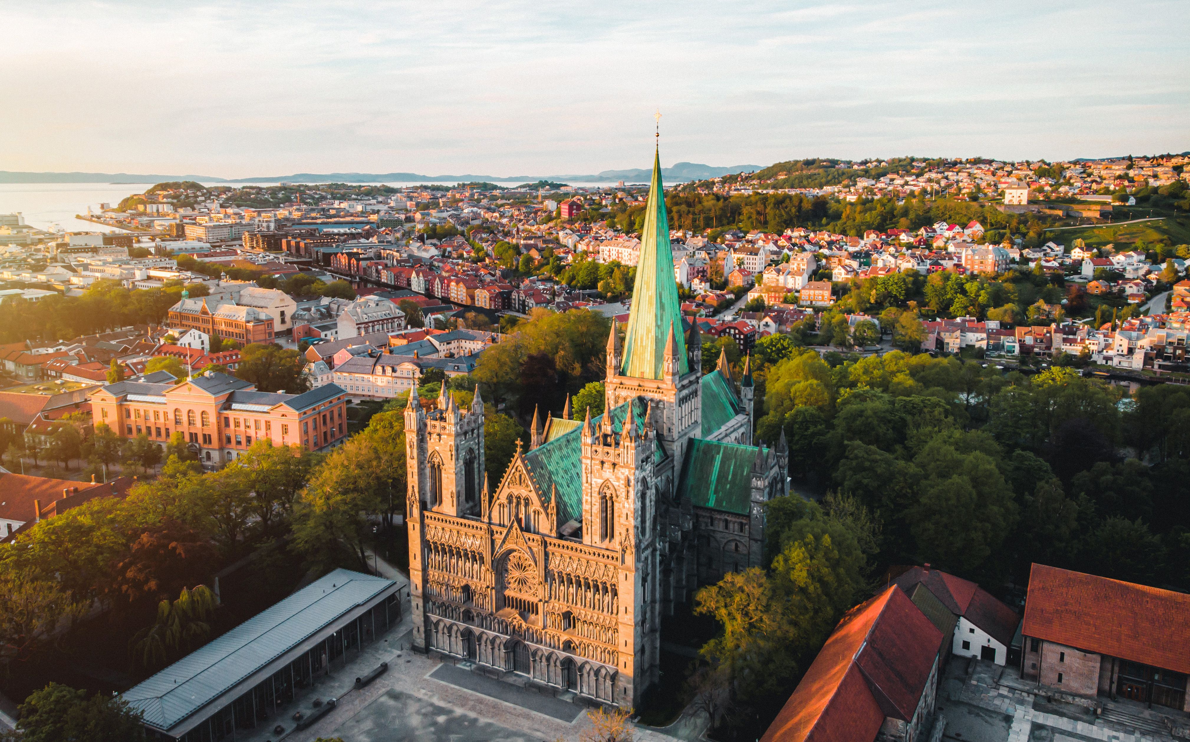 The Nidarosdomen cathedral in Trondheim, Trøndelag