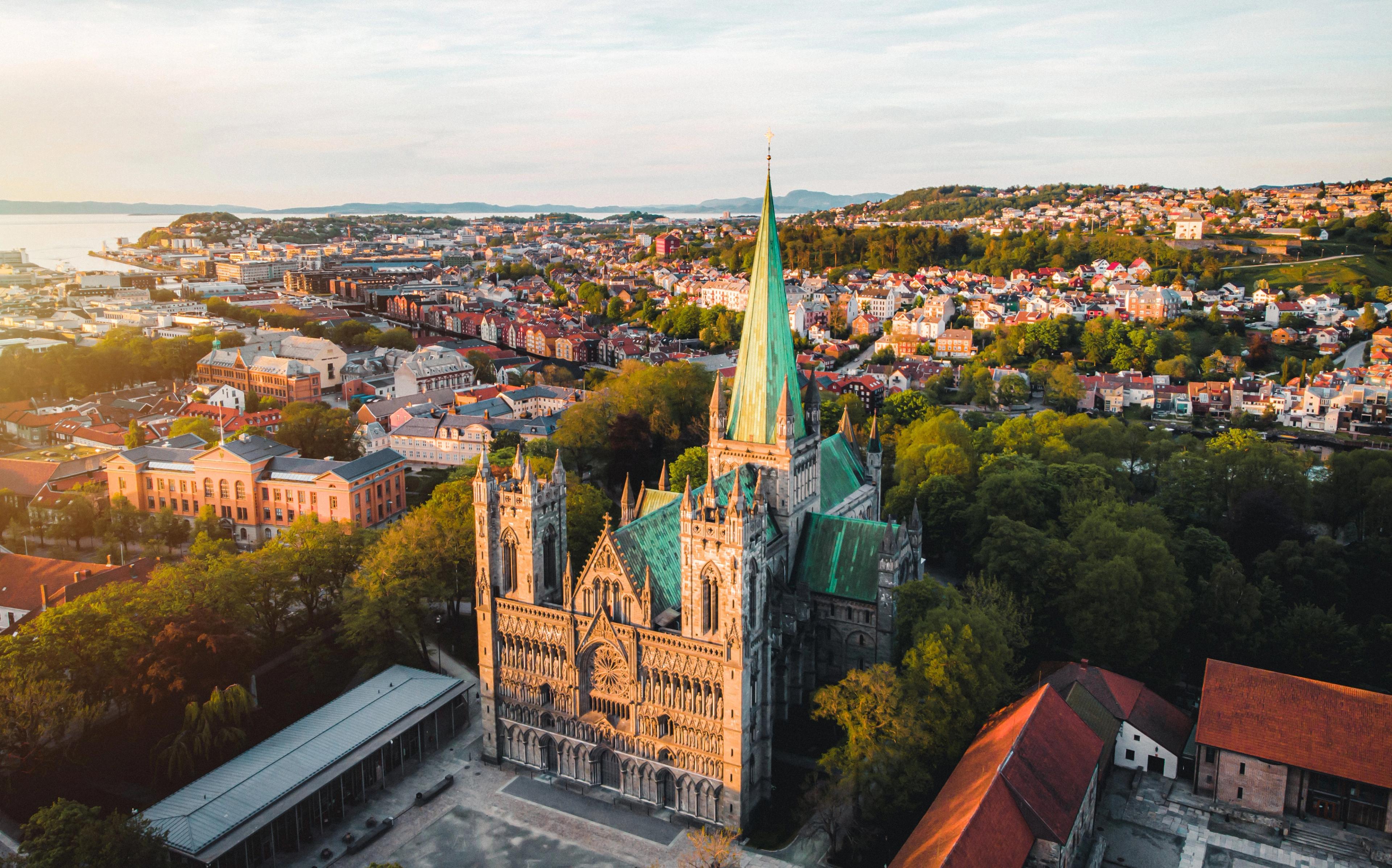 The Nidarosdomen cathedral in Trondheim, Trøndelag