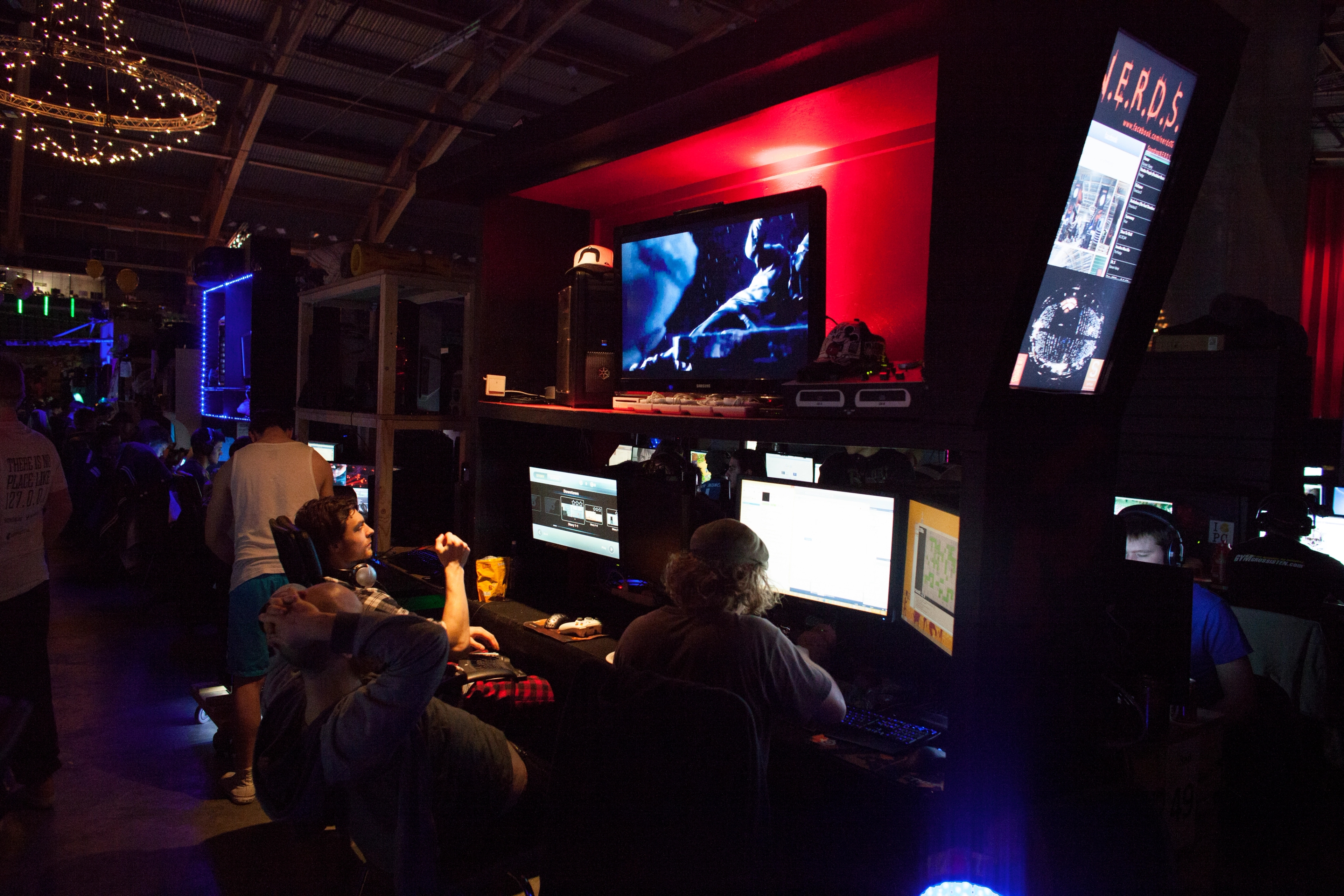 Players at The Gathering in Hamar with a big gaming set-up