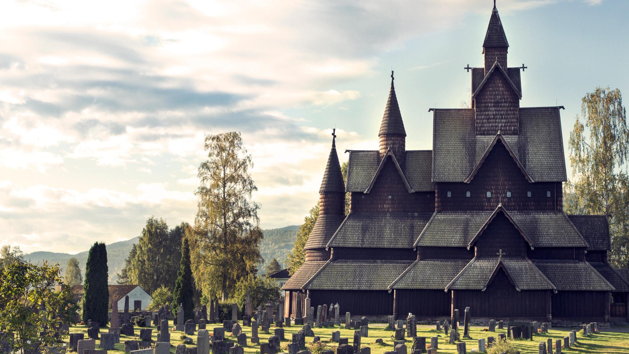Heddal stave church in Notodden in Telemark, Eastern Norway