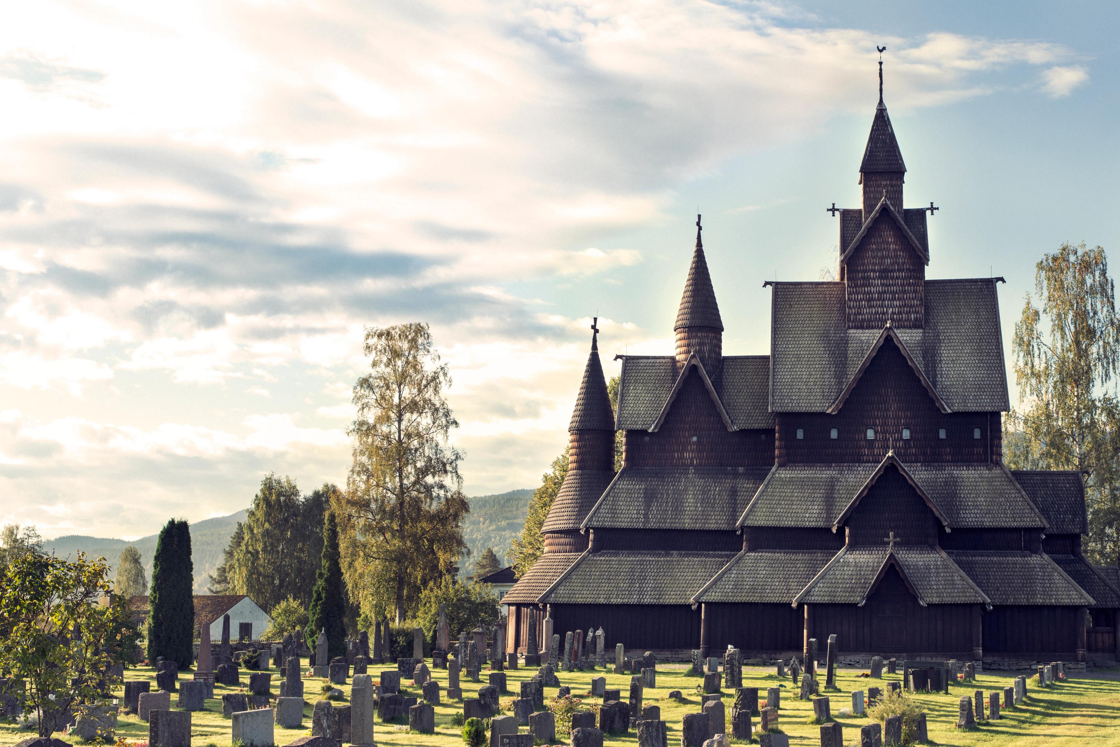 Heddal stave church in Notodden in Telemark, Eastern Norway