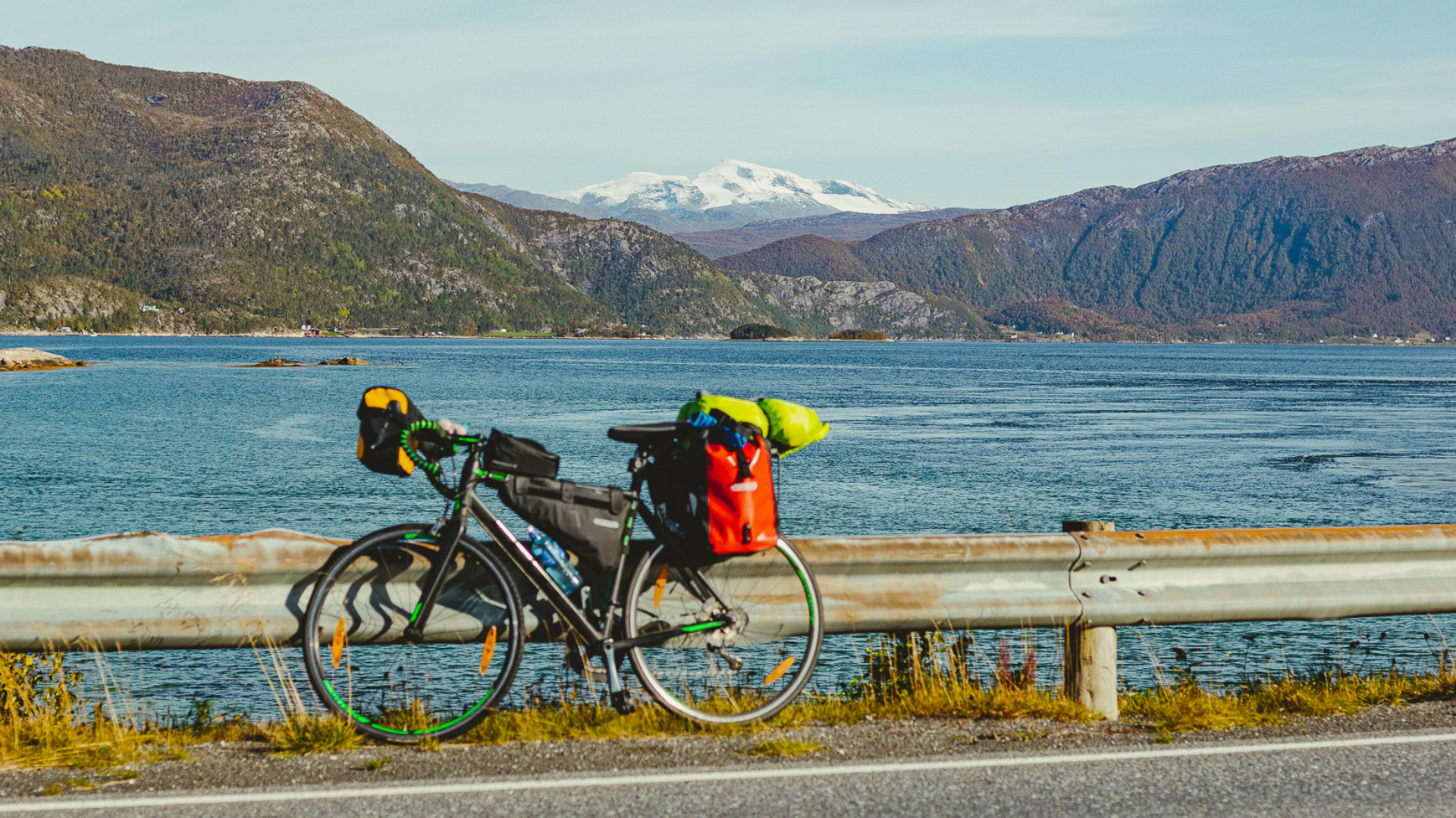 Oda Ramsdal biking in Nordland