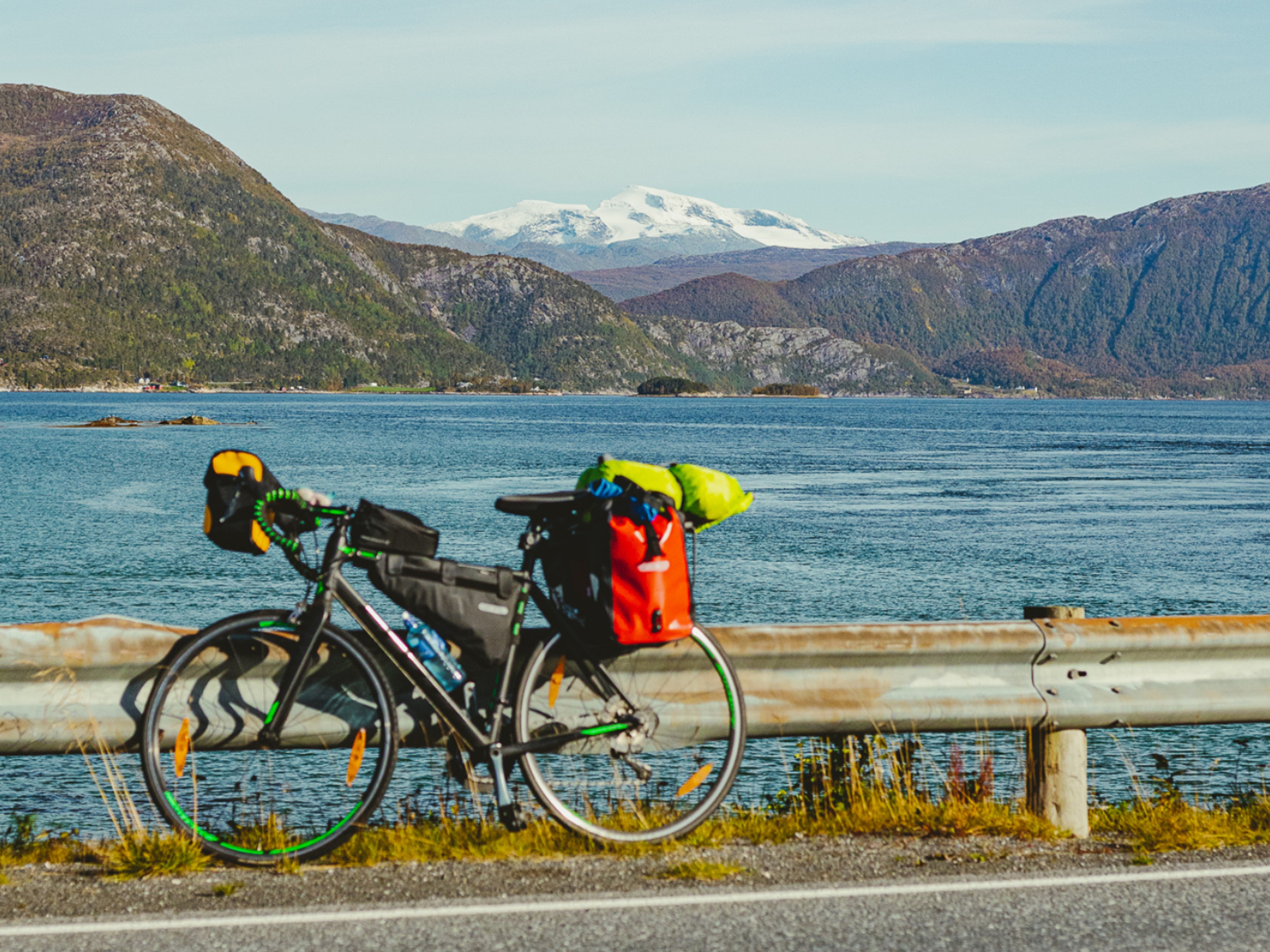 Oda Ramsdal biking in Nordland