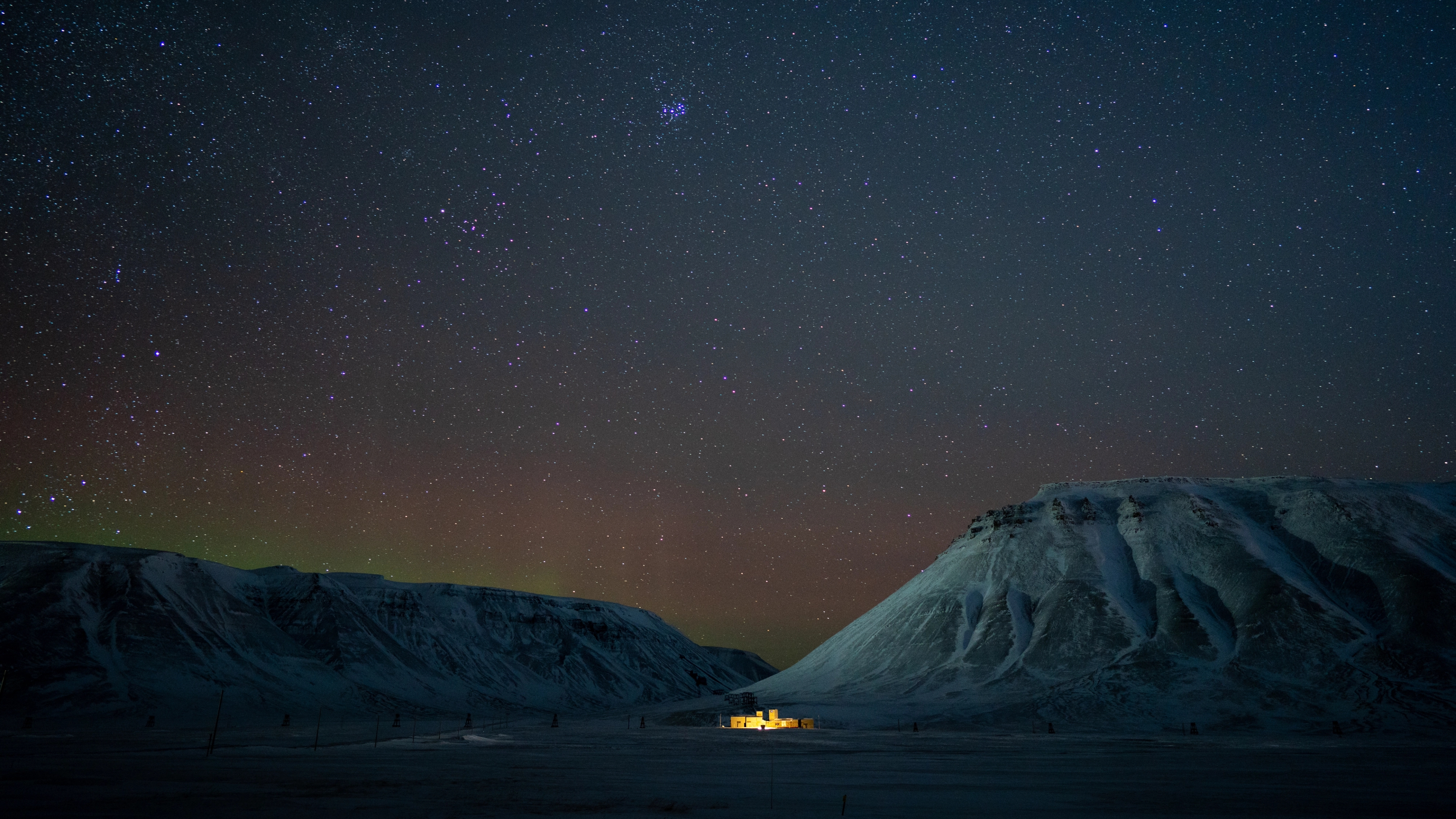 The stars shines bright during the winter in Svalbard, Northern Norway