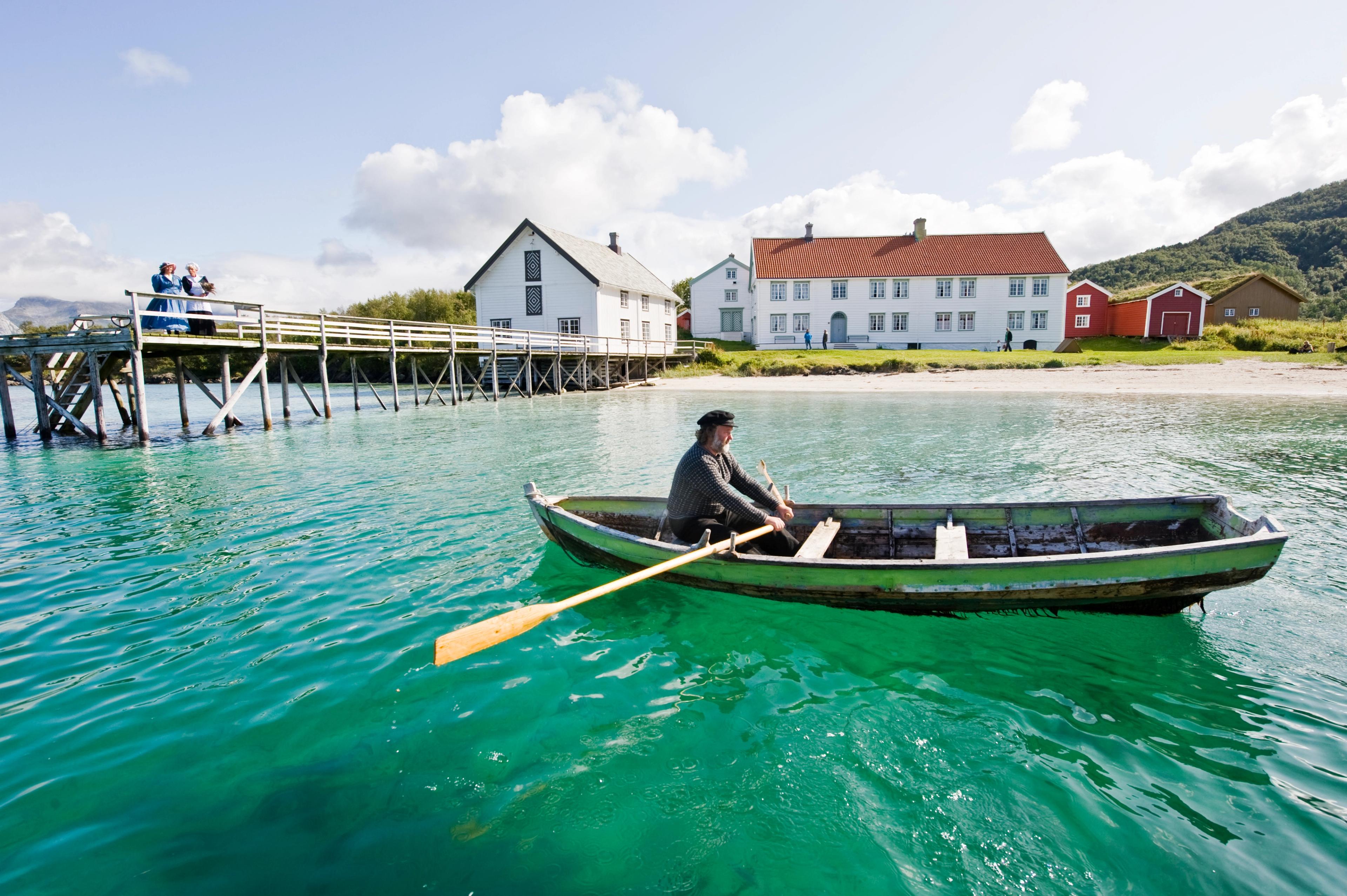 Man rowing near Kjerringøy Bodø, Northern Norway