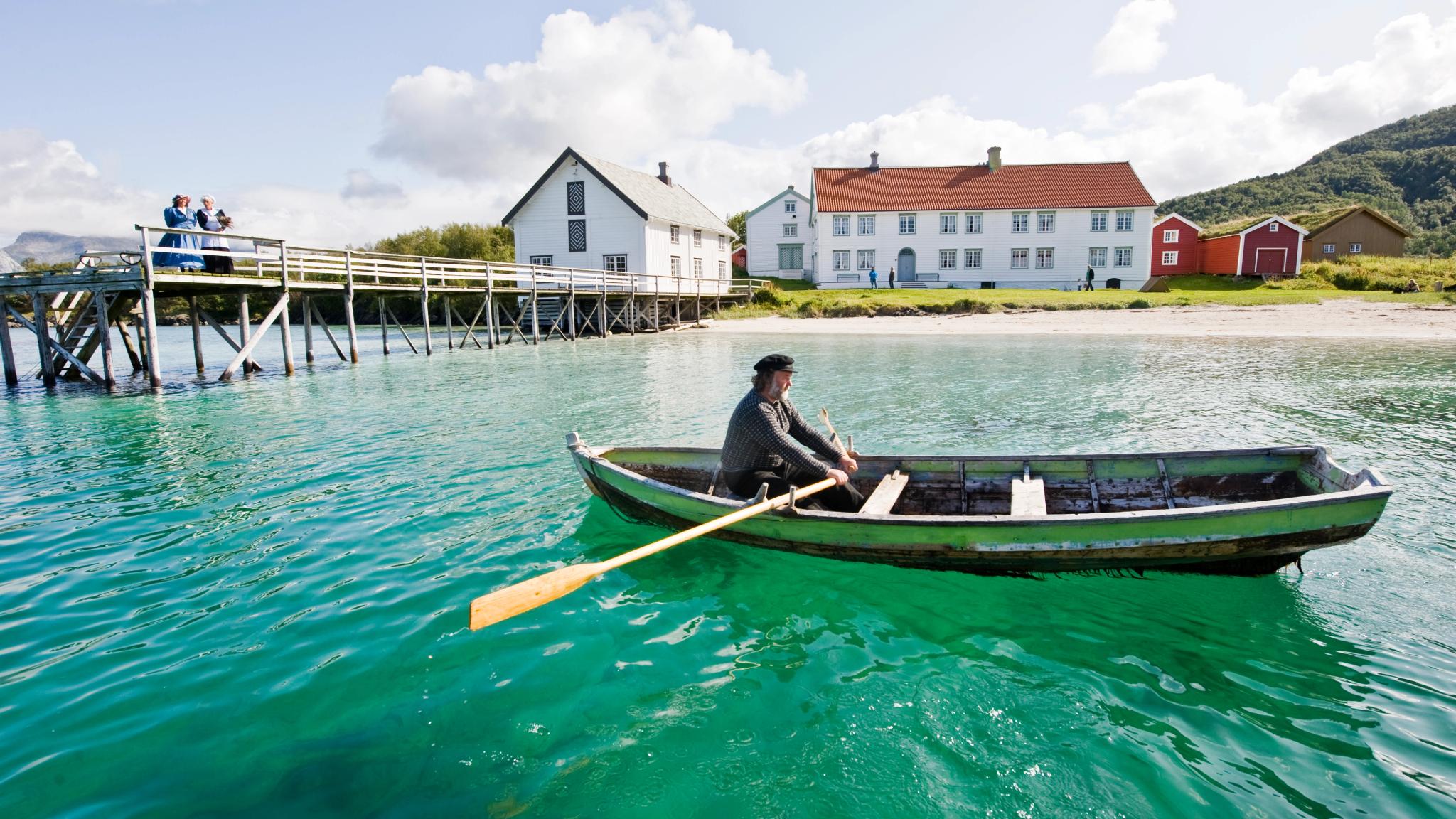 Man rowing near Kjerringøy Bodø, Northern Norway