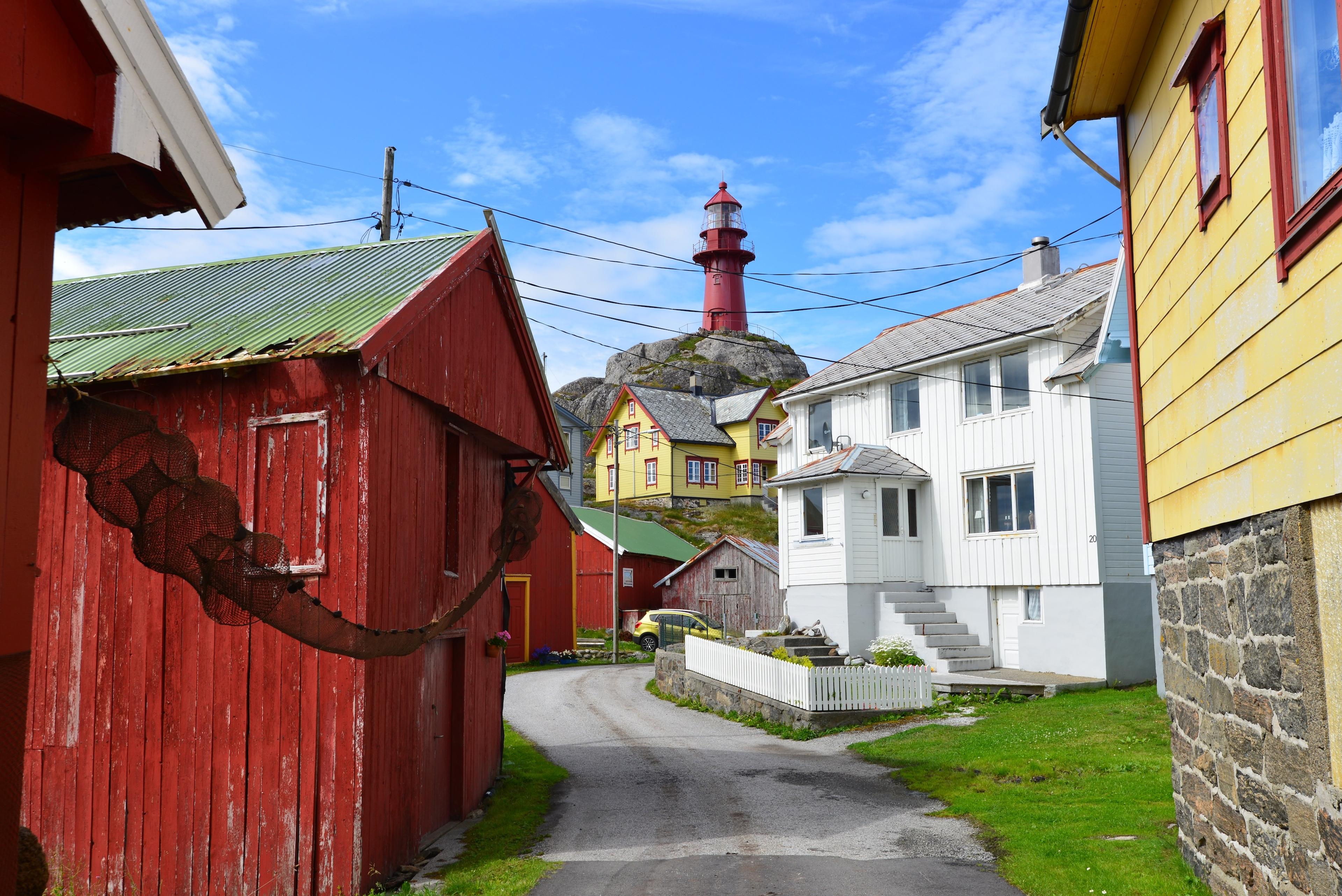 Ona Island and the Ona Lighthouse, Fjord Norway