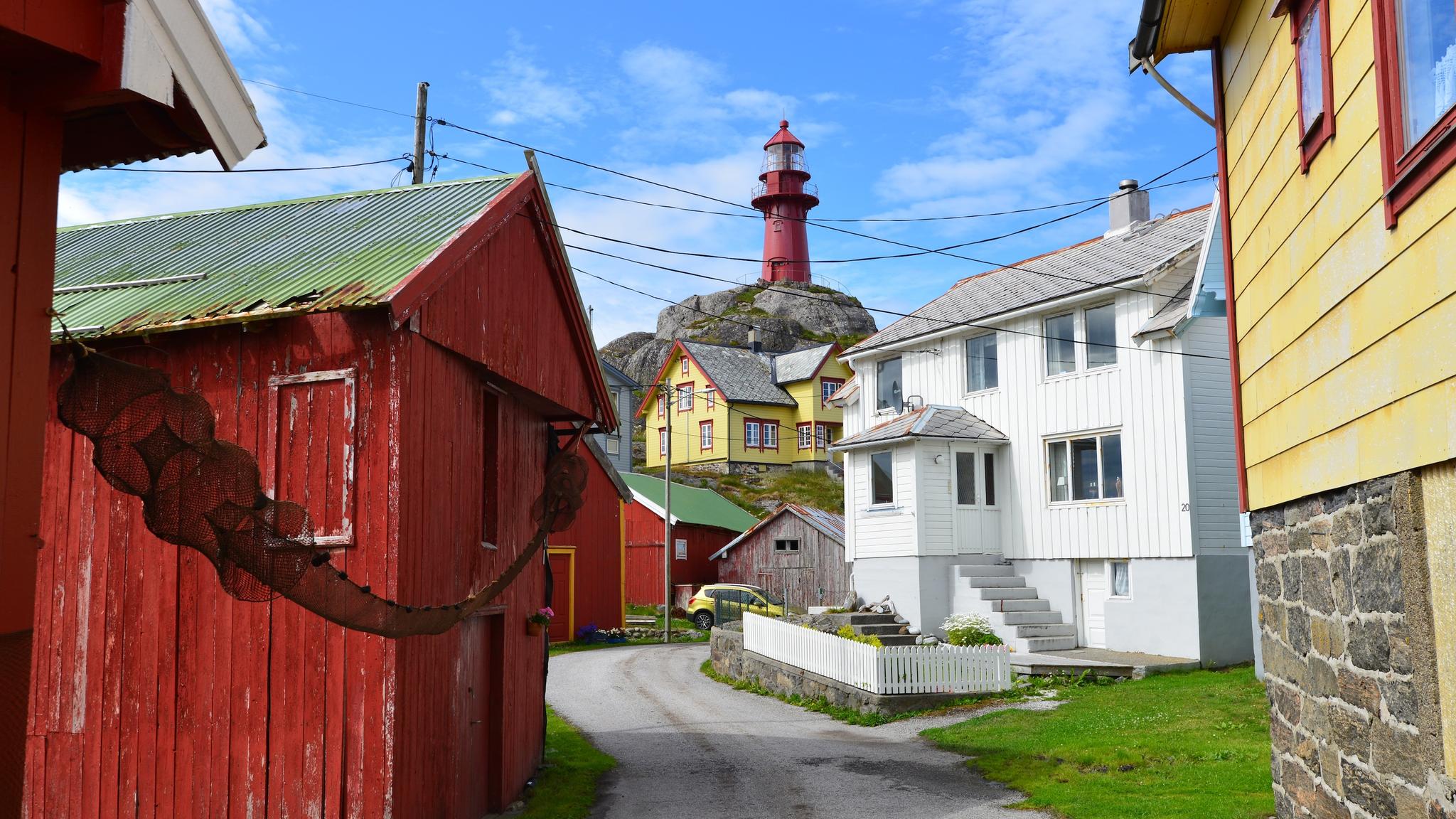 Ona Island and the Ona Lighthouse, Fjord Norway