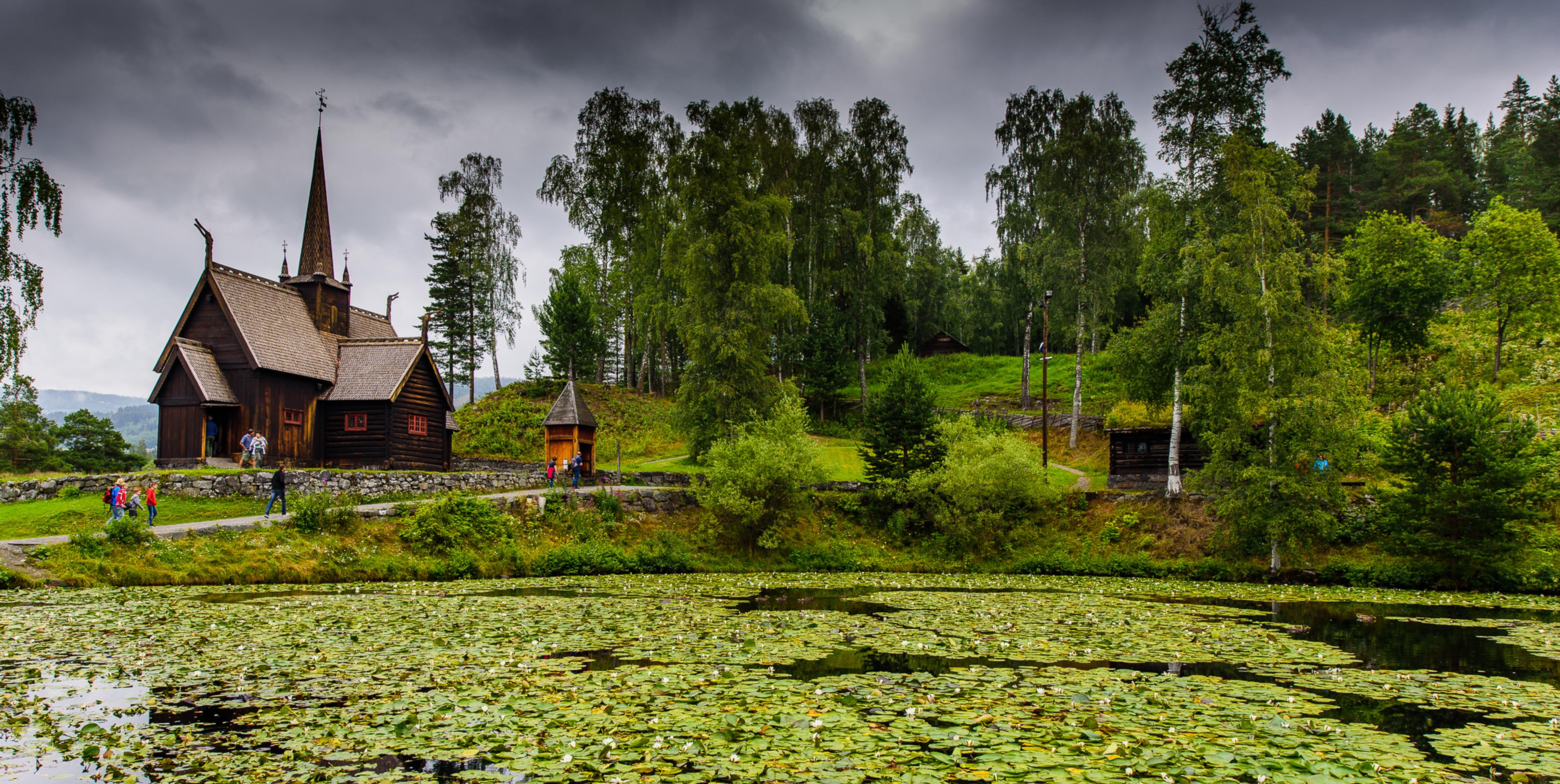 Garmo stave church at the Maihaugen museum in Lillehammer, Eastern Norway