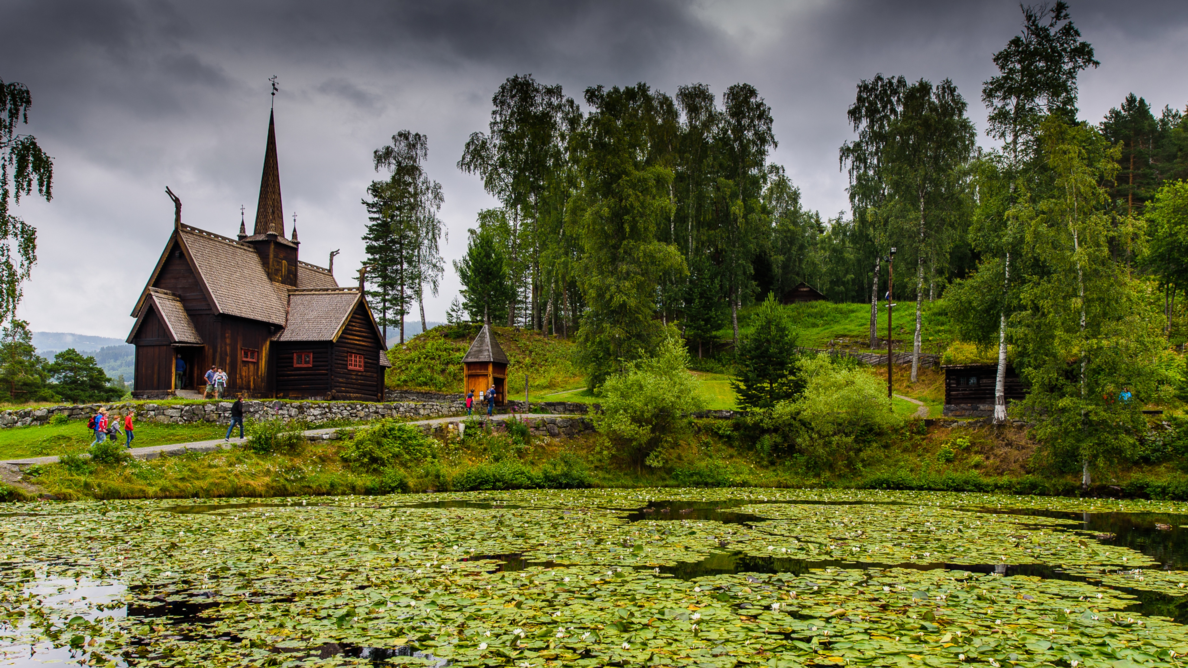 Garmo stave church at the Maihaugen museum in Lillehammer, Eastern Norway