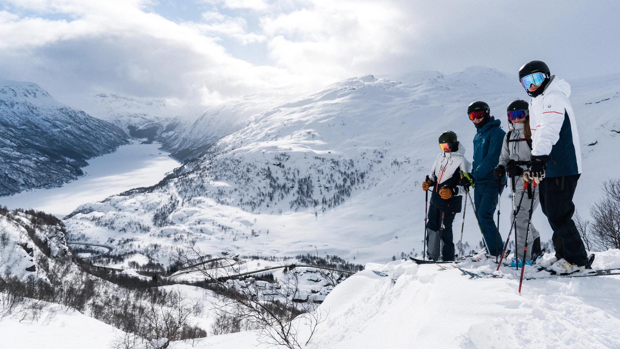 Skiing in the mountains of Røldal