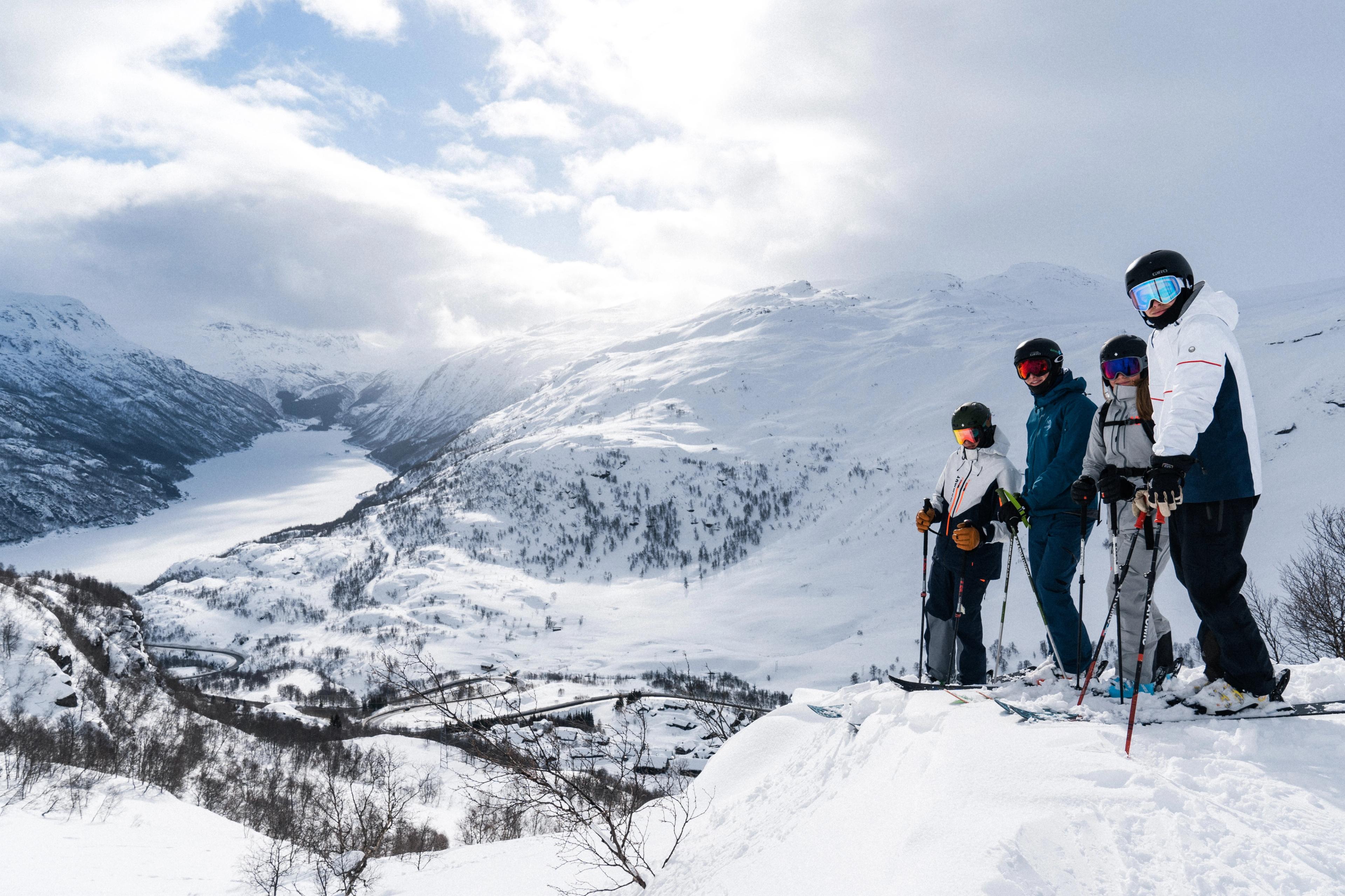 Skiing in the mountains of Røldal
