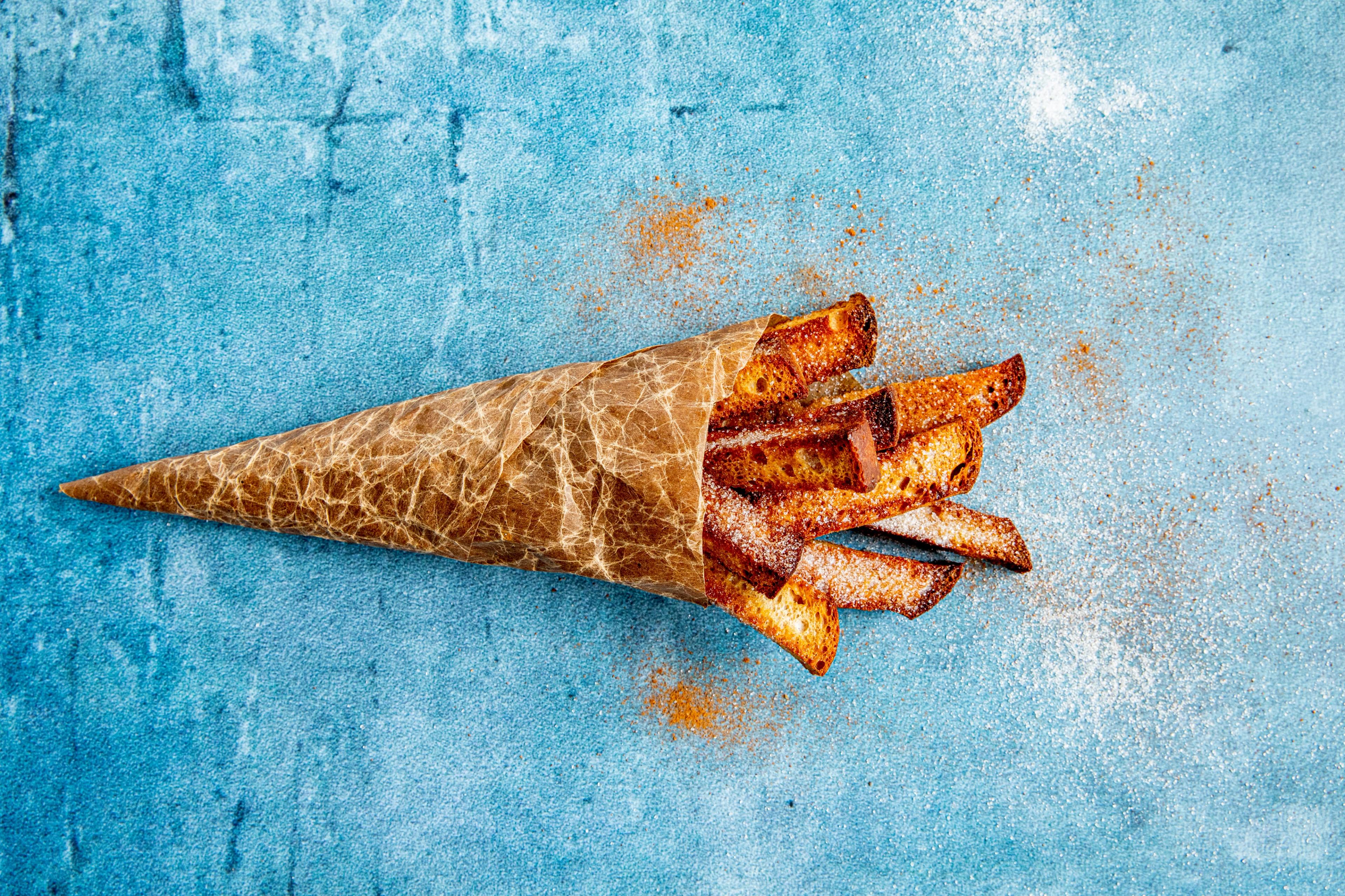 Churros made with dry bread