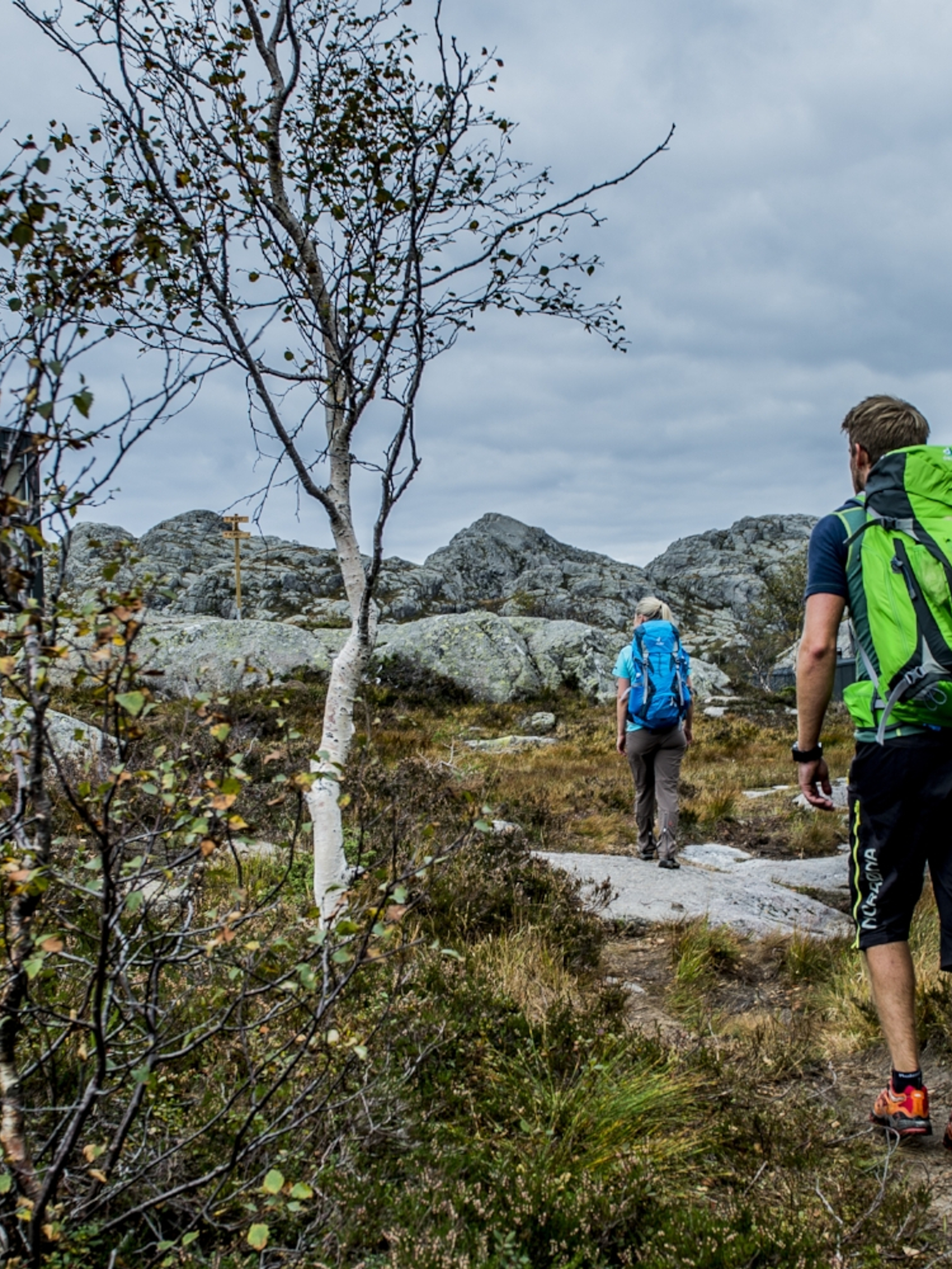 Hiking to the DNT cabin Skåpet in Ryfylke, Fjord Norway