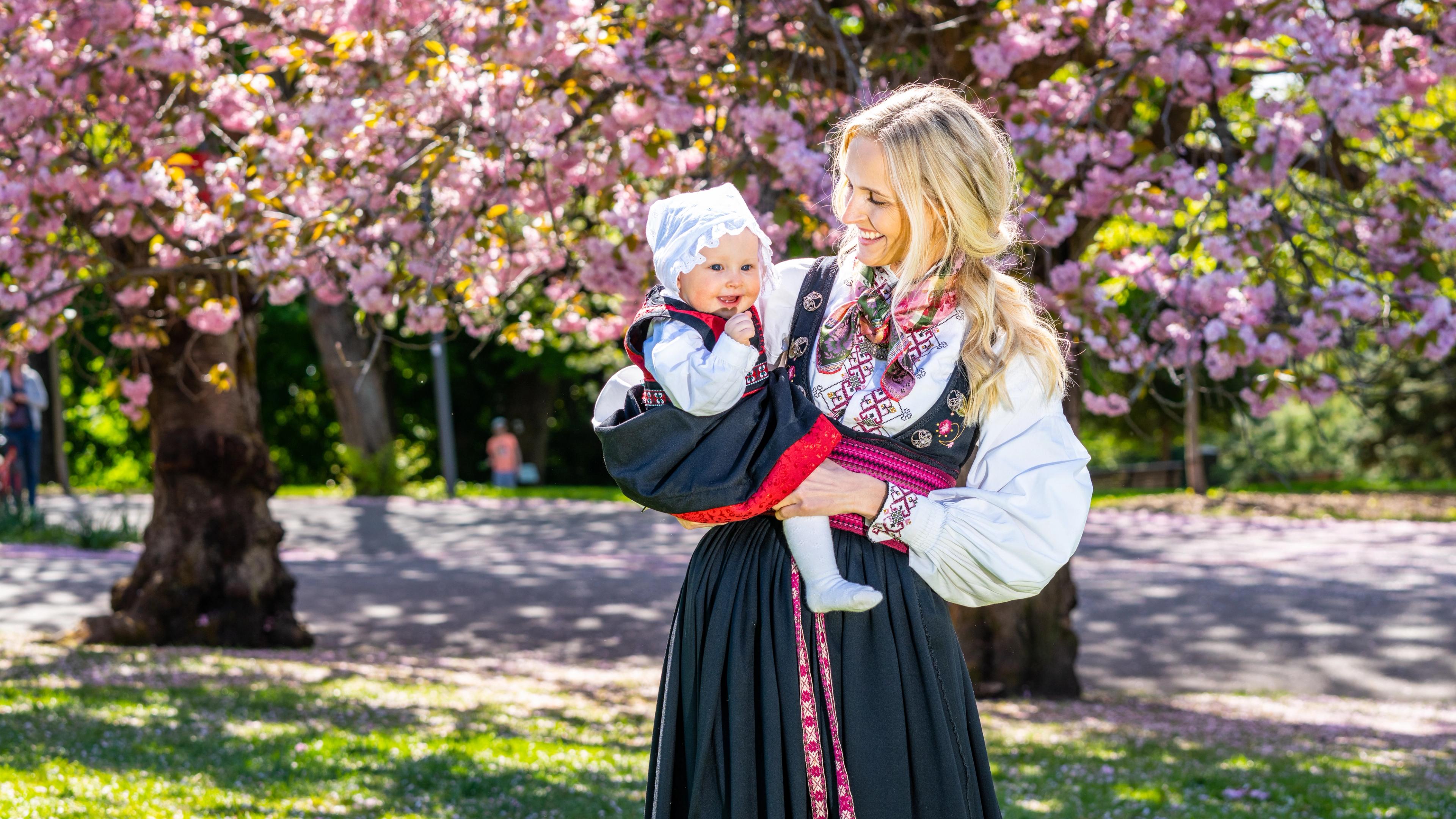 Mother and child in bunad at Norway’s national day