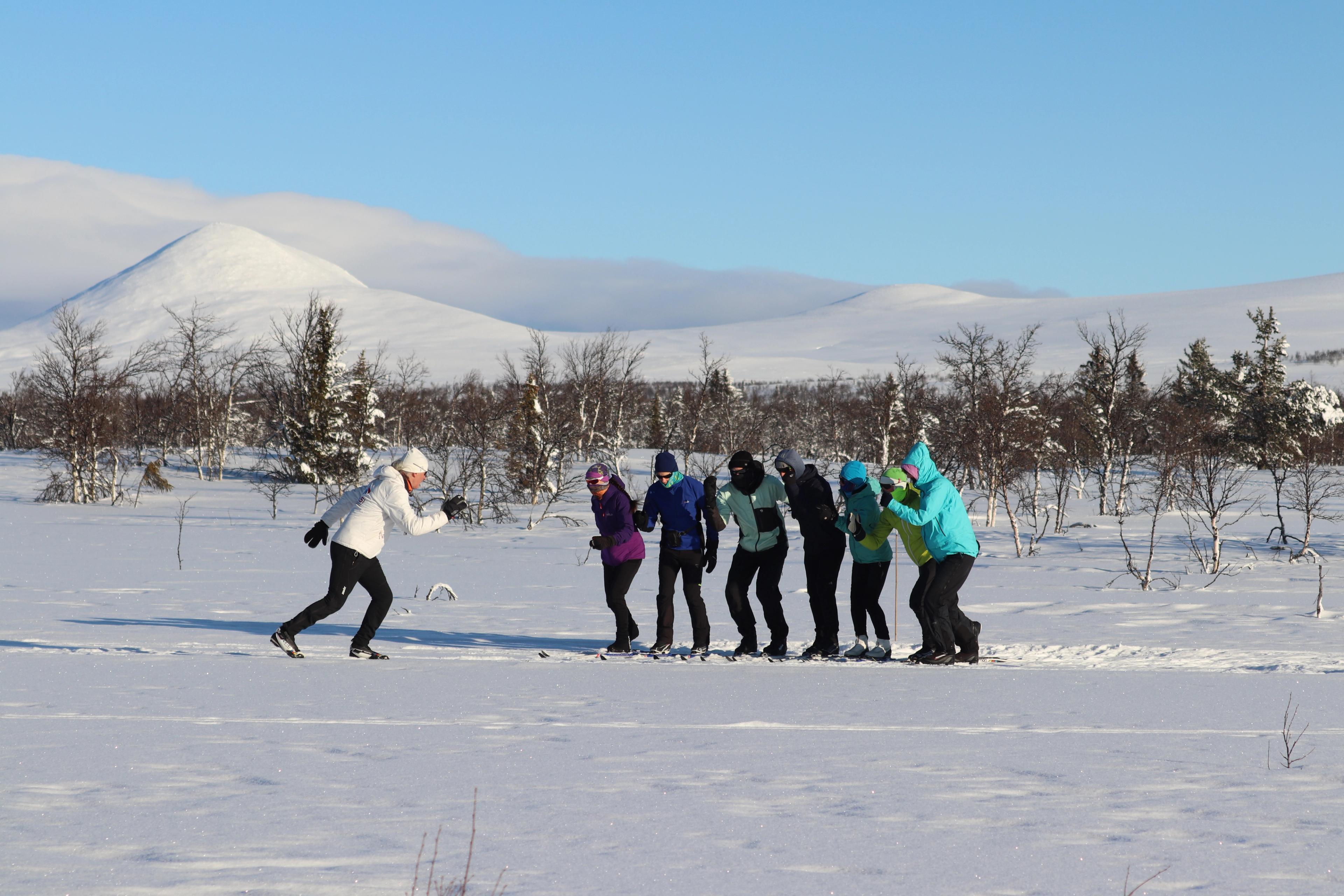 Cross-country skiing course at the mountain hotell Venabu Fjellhotell in Eastern Norway