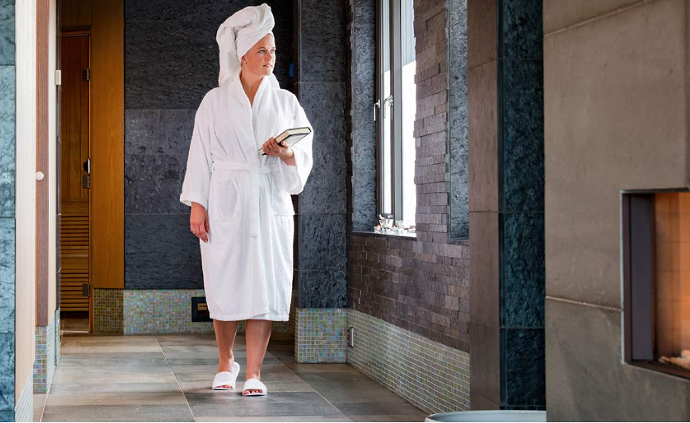 Woman enjoying the spa at Quality Hotel Skifer in Oppdal