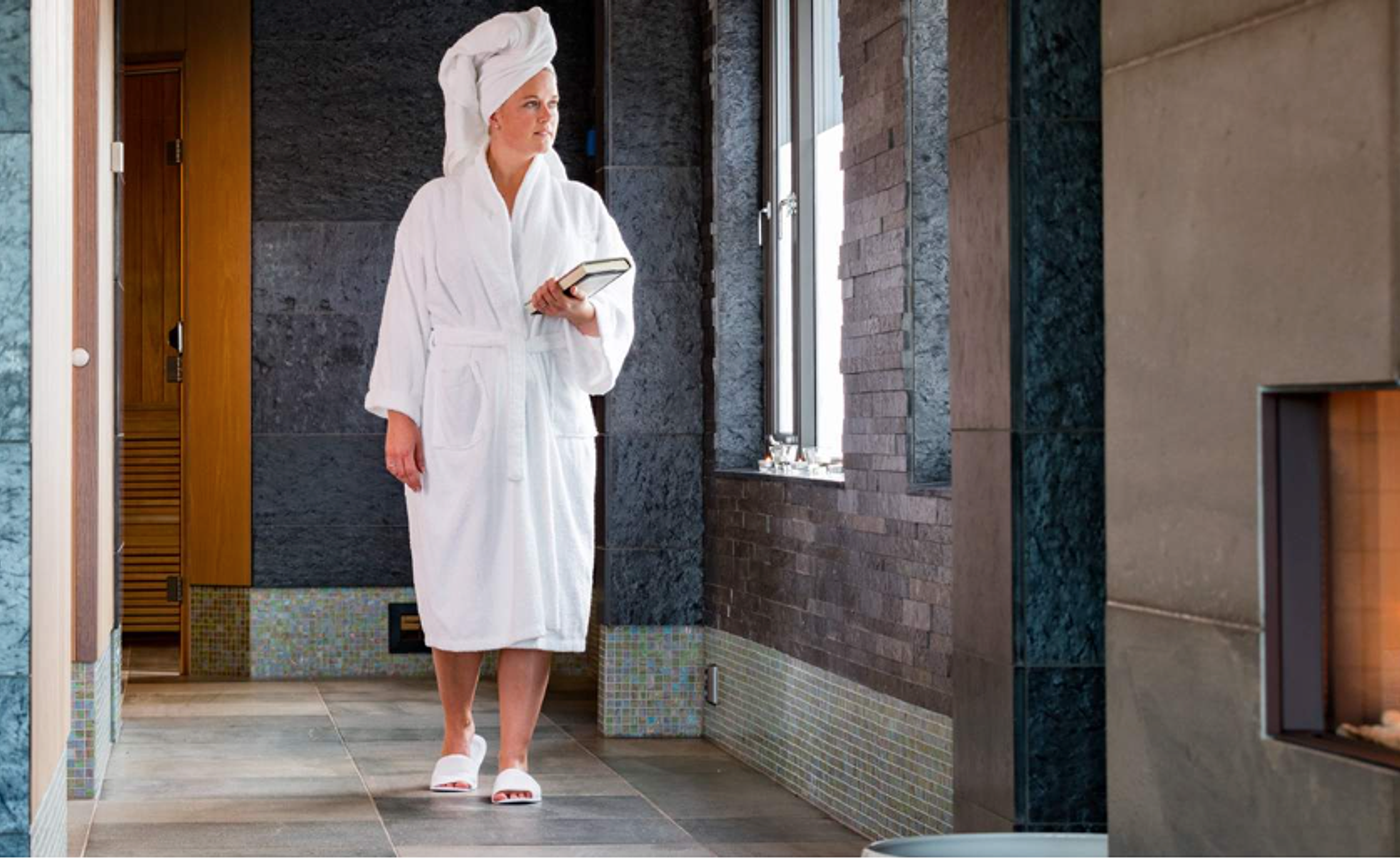 Woman enjoying the spa at Quality Hotel Skifer in Oppdal
