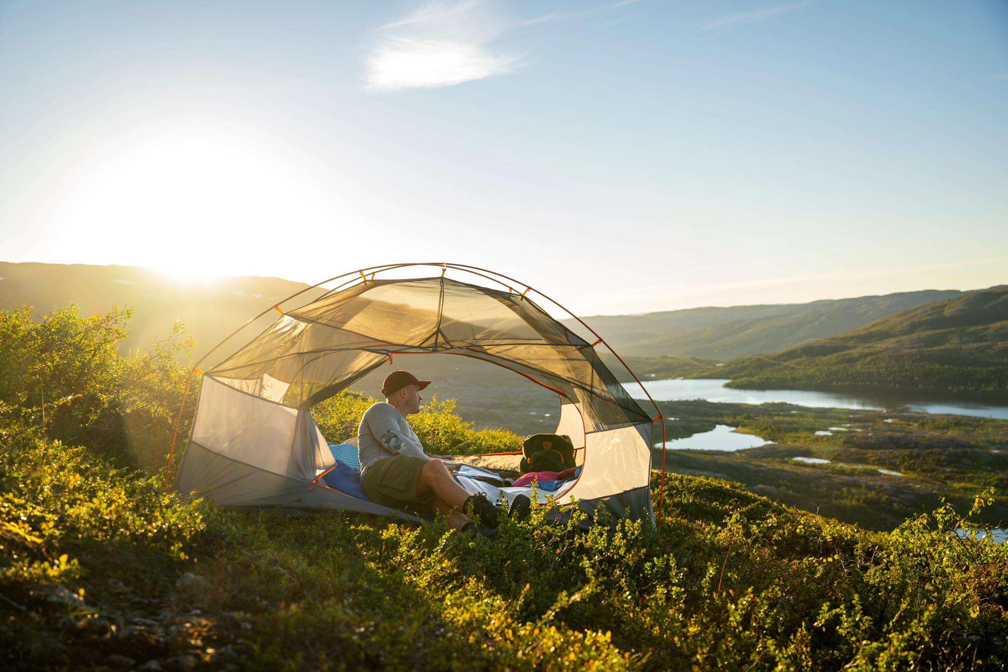 A man tenting in Namdalen