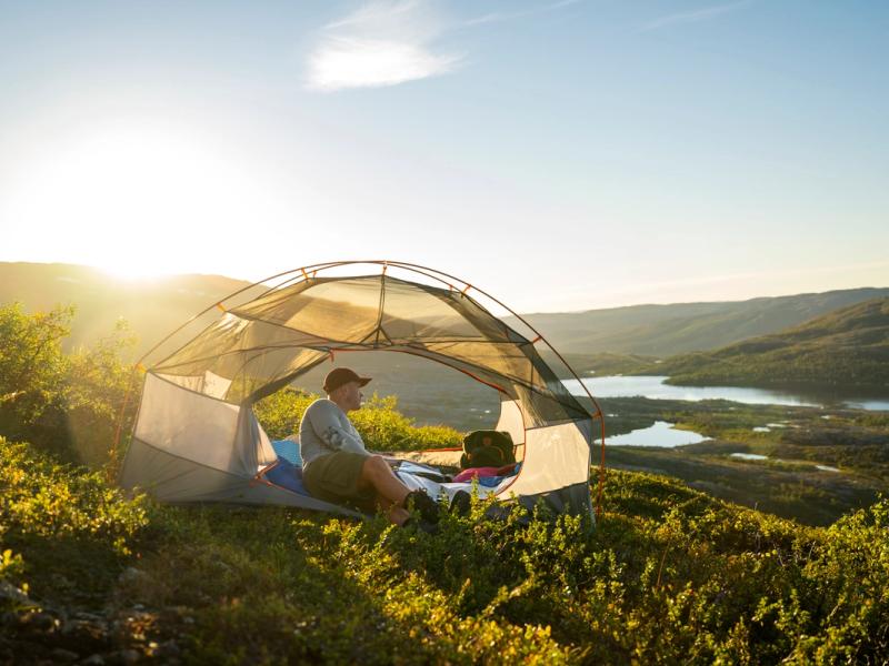 A man tenting in Namdalen