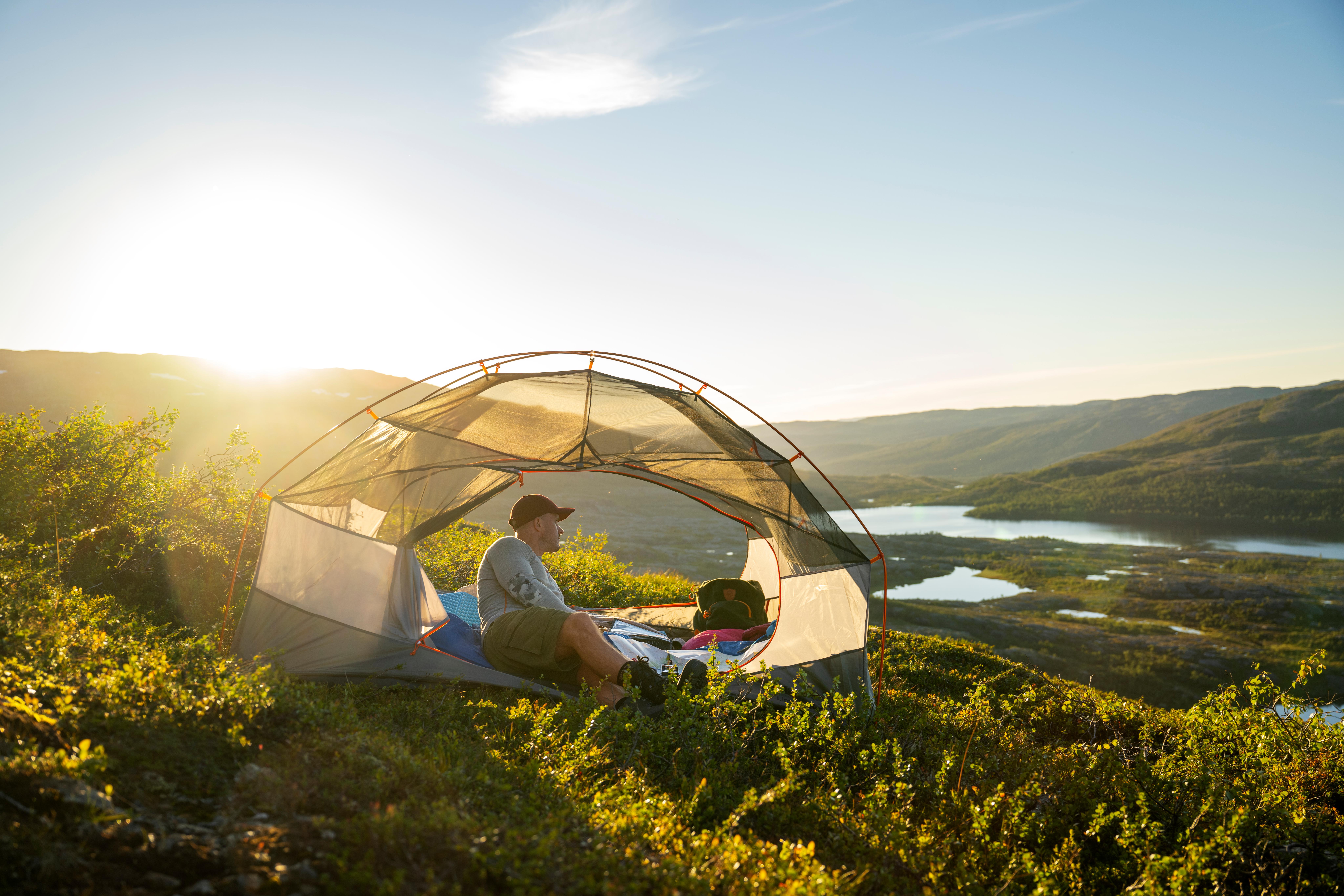 A man tenting in Namdalen