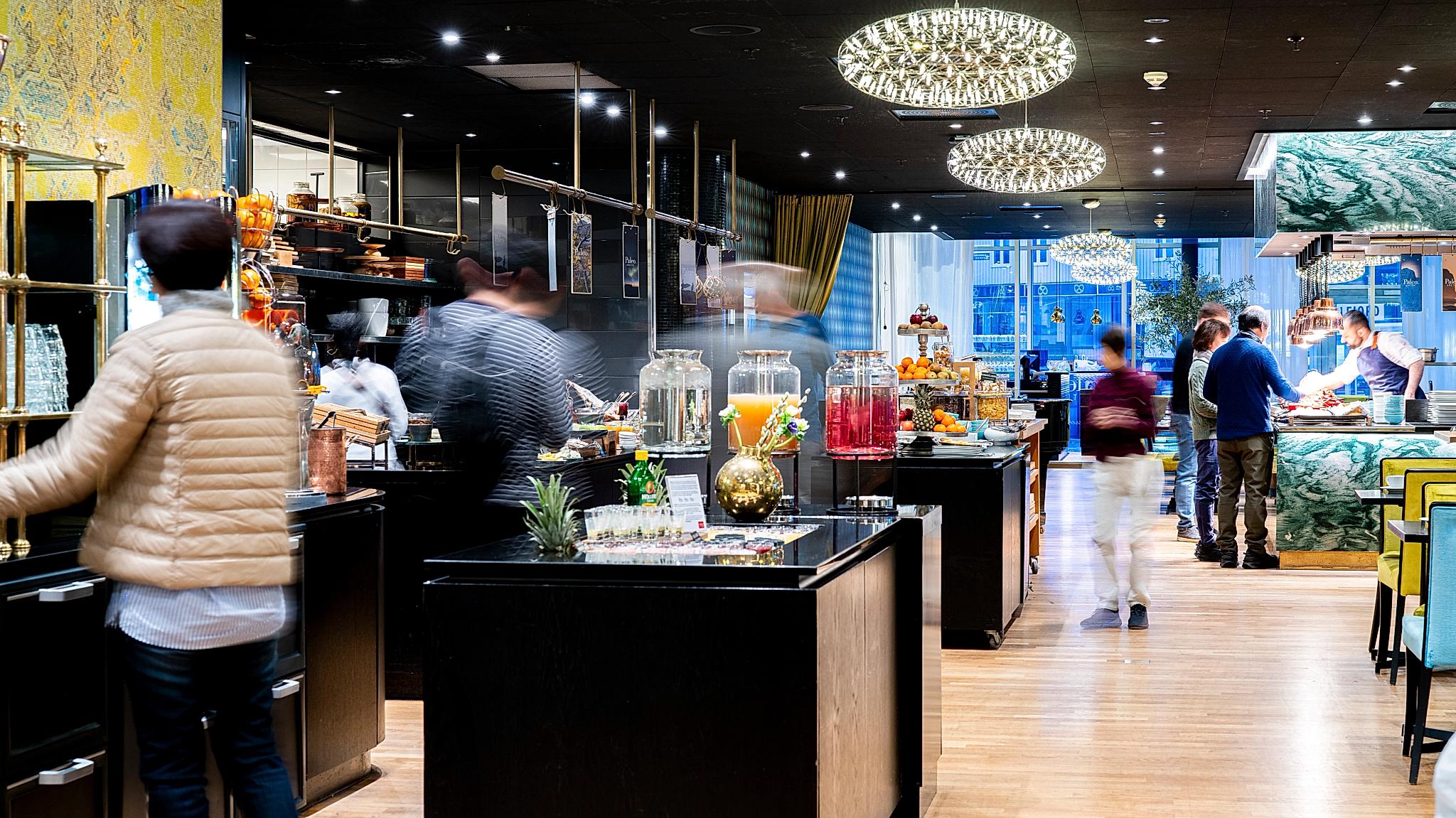 Breakfast buffet at Thon Hotel Lofoten