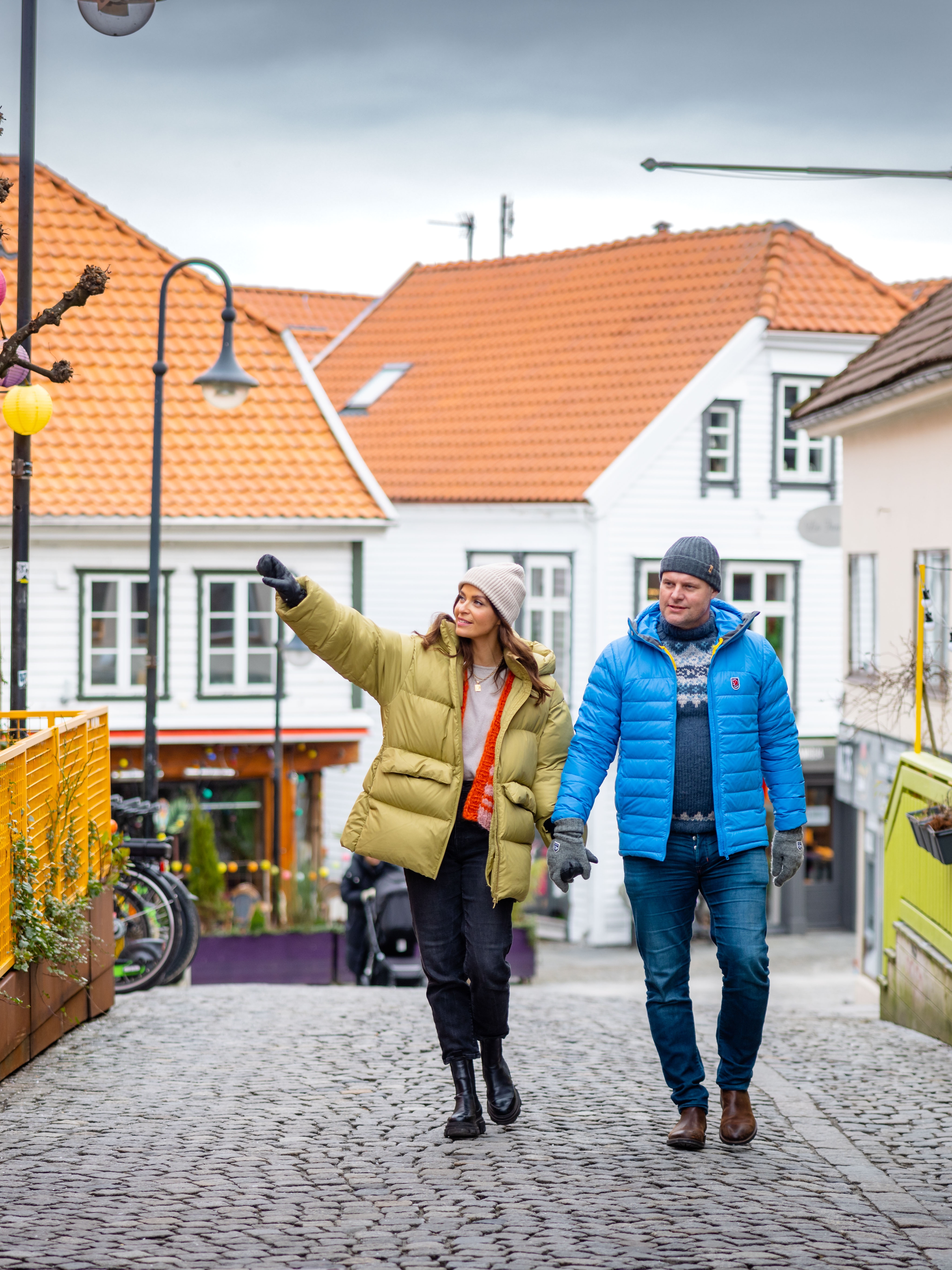 Walking in Fargegata in Stavanger