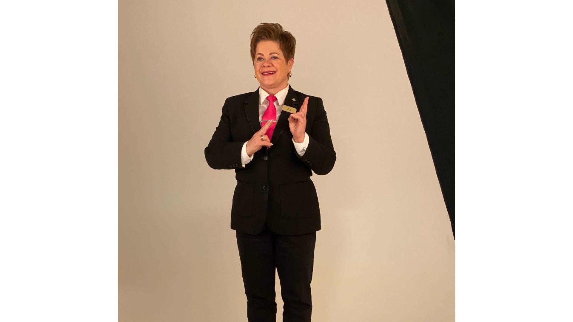 Yvonne Haagensen posing.