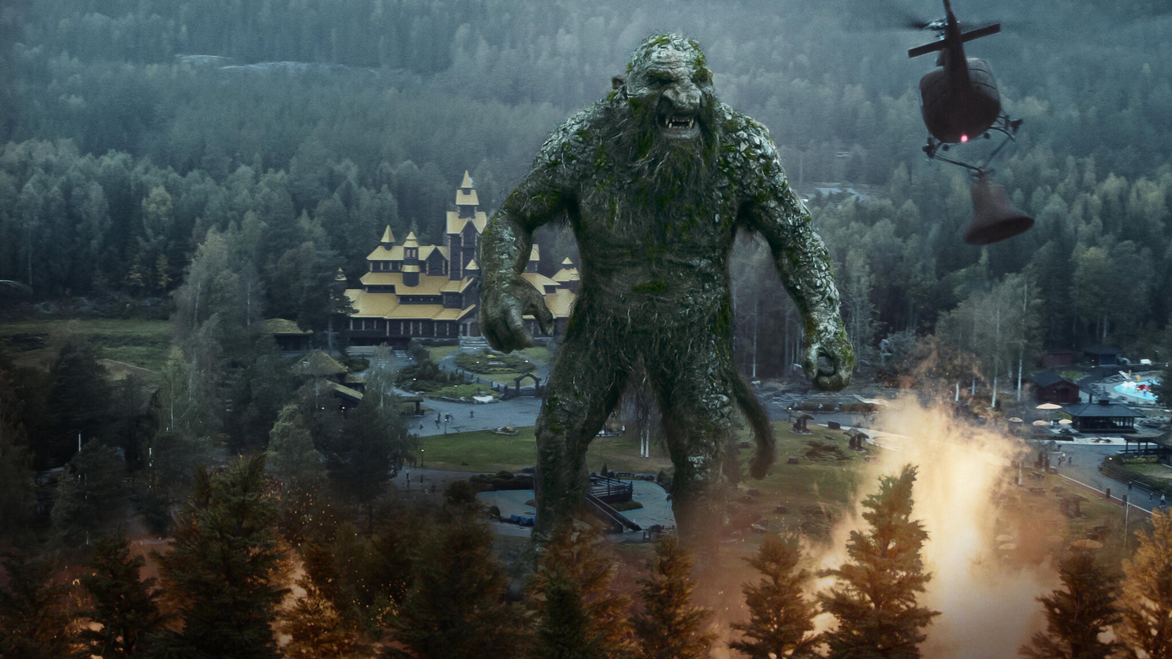 Troll from Netflix movie in Hunderfossen.