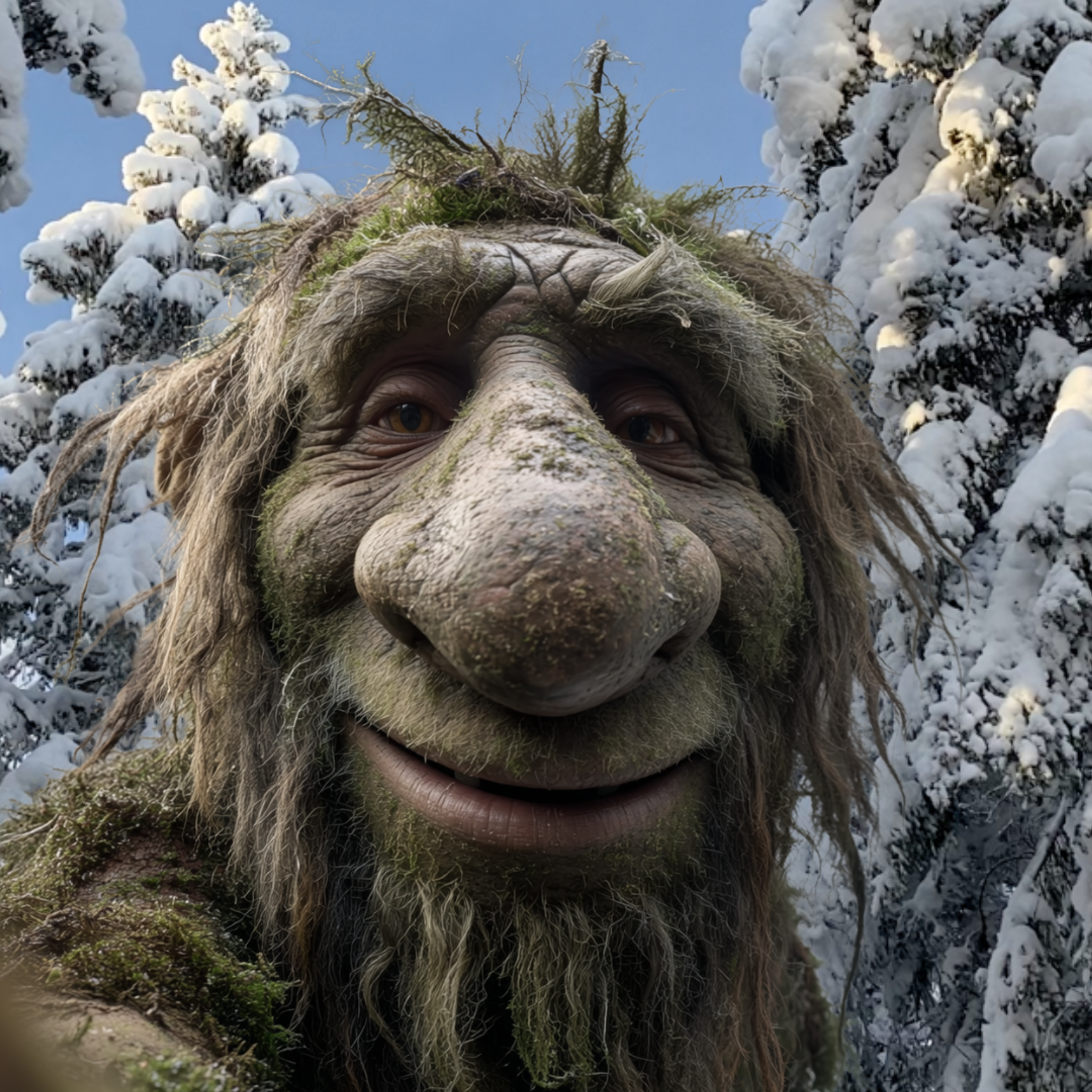 Twigs' selfie in winter wonderland