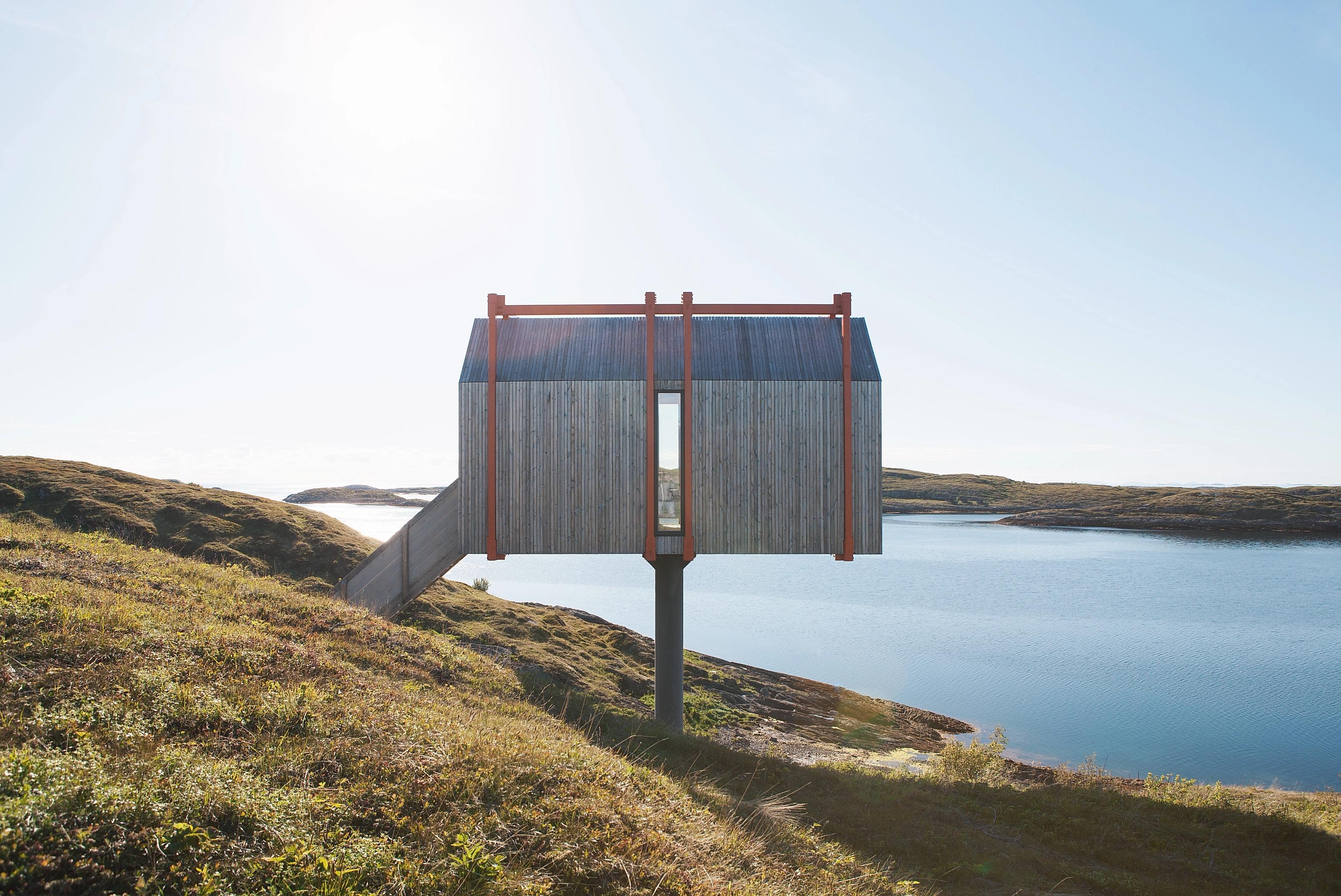 One of the private sleeping houses at Fordypningsrommet Fleinvær- the Arctic hideaway in Nordland, Northern Norway