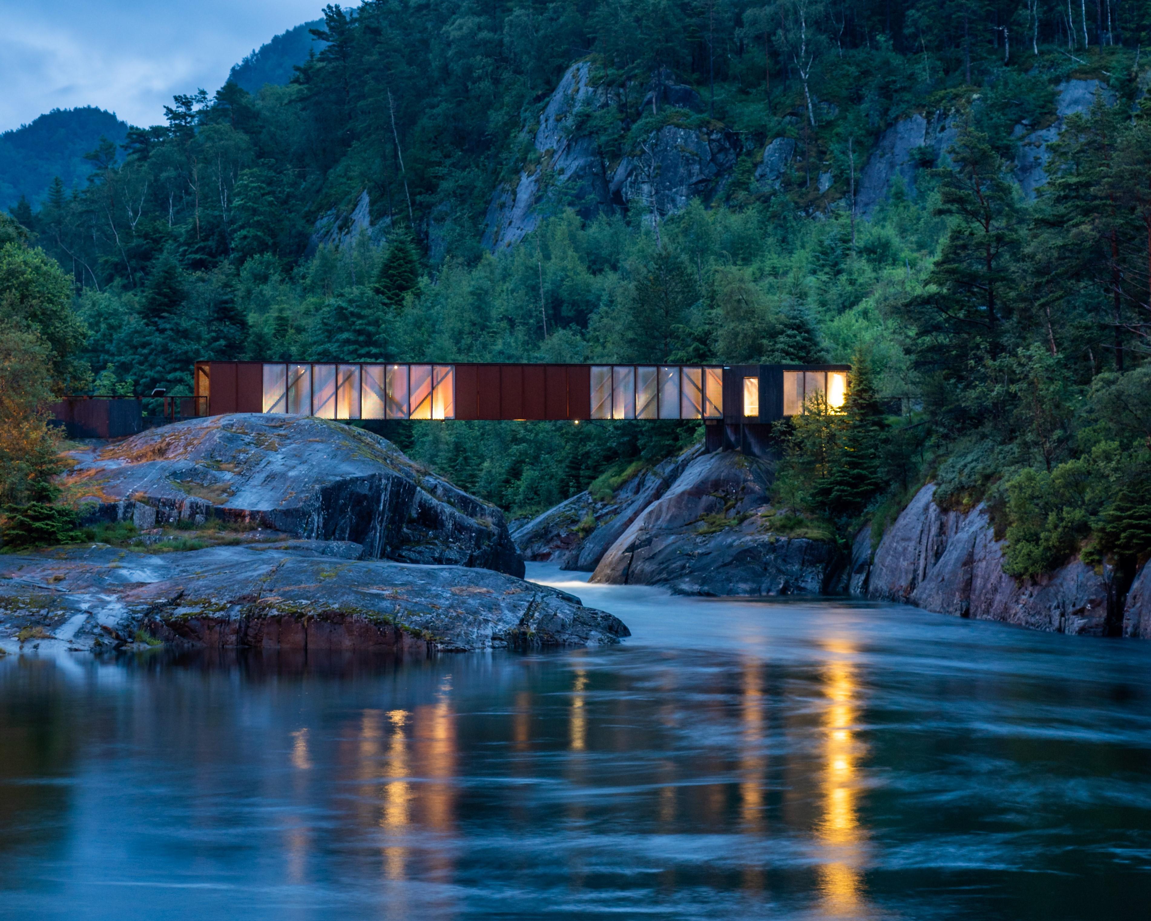 Høsebrua in Suldal, Ryfylke, Fjord Norway