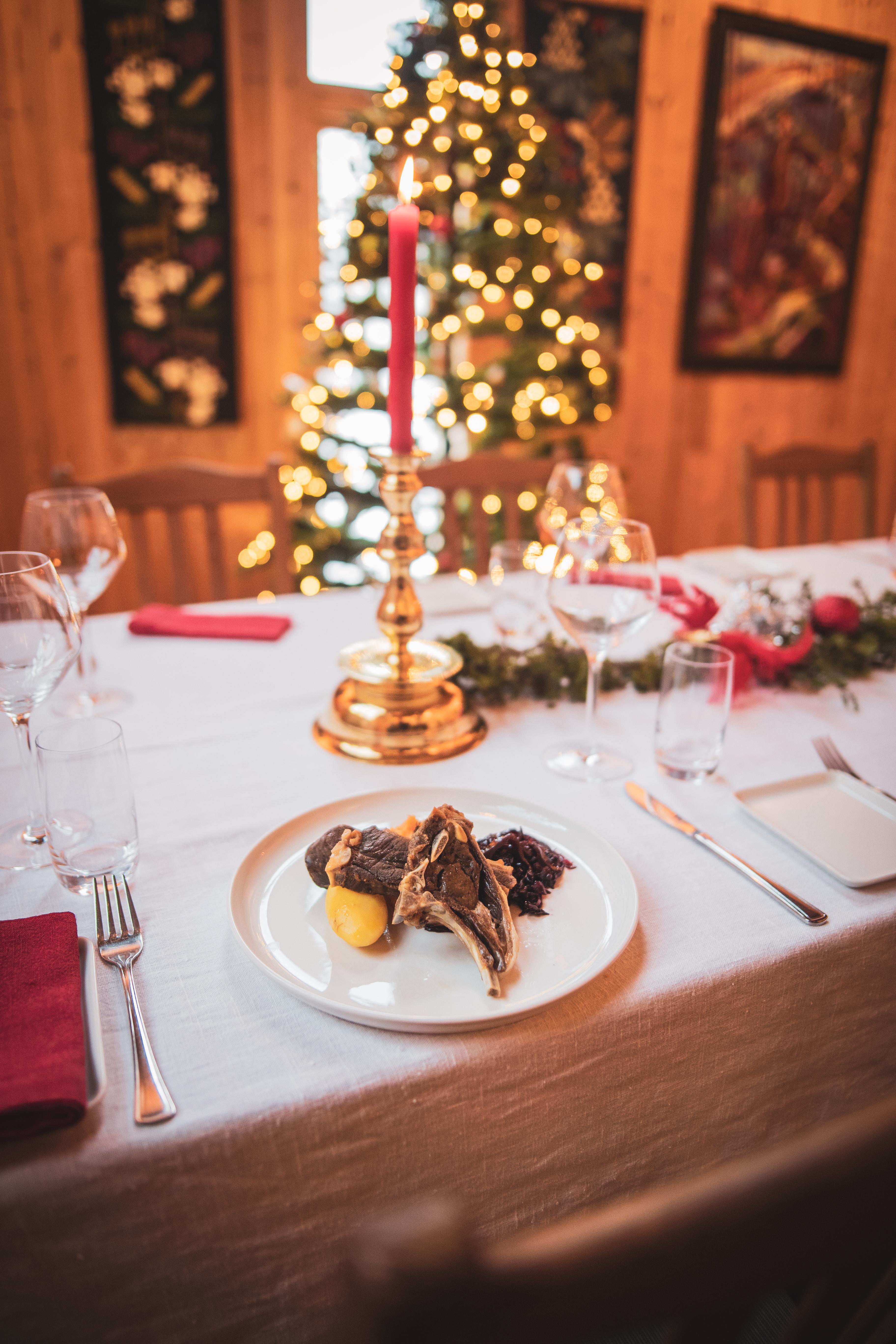 Norwegian pinnekjøtt at Christmas eve