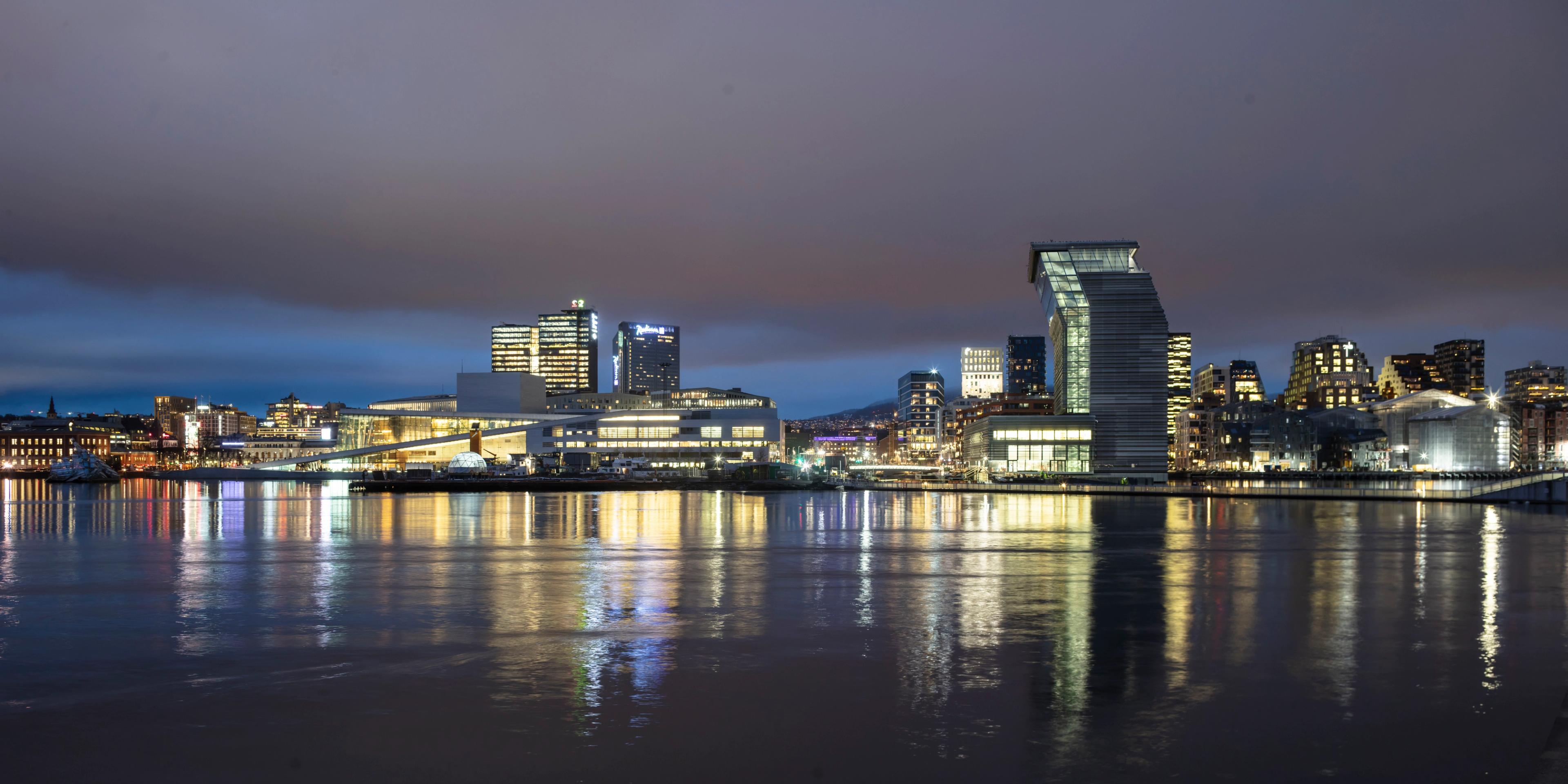 The new Munch museum stands out in the Oslo skyline, Eastern Norway