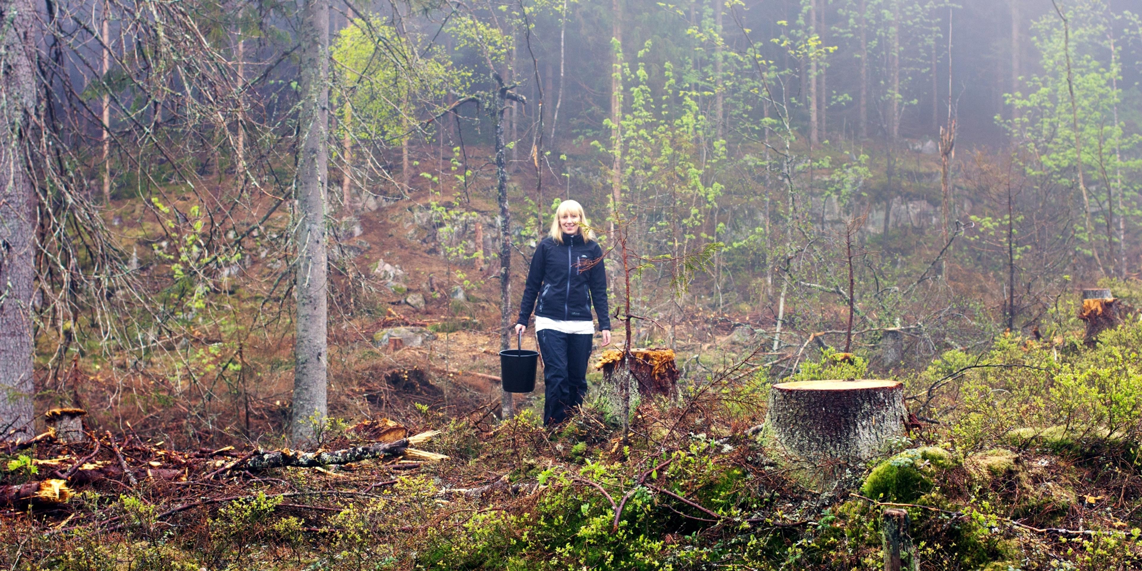 Scottish artist Katie Paterson in The Future Library Forest in Nordmarka, Oslo, Norway