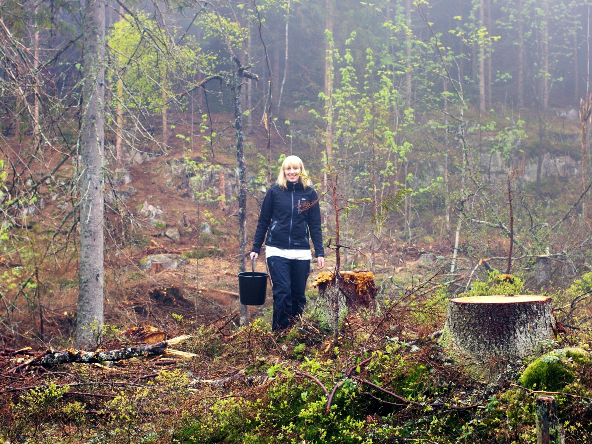 Scottish artist Katie Paterson in The Future Library Forest in Nordmarka, Oslo, Norway