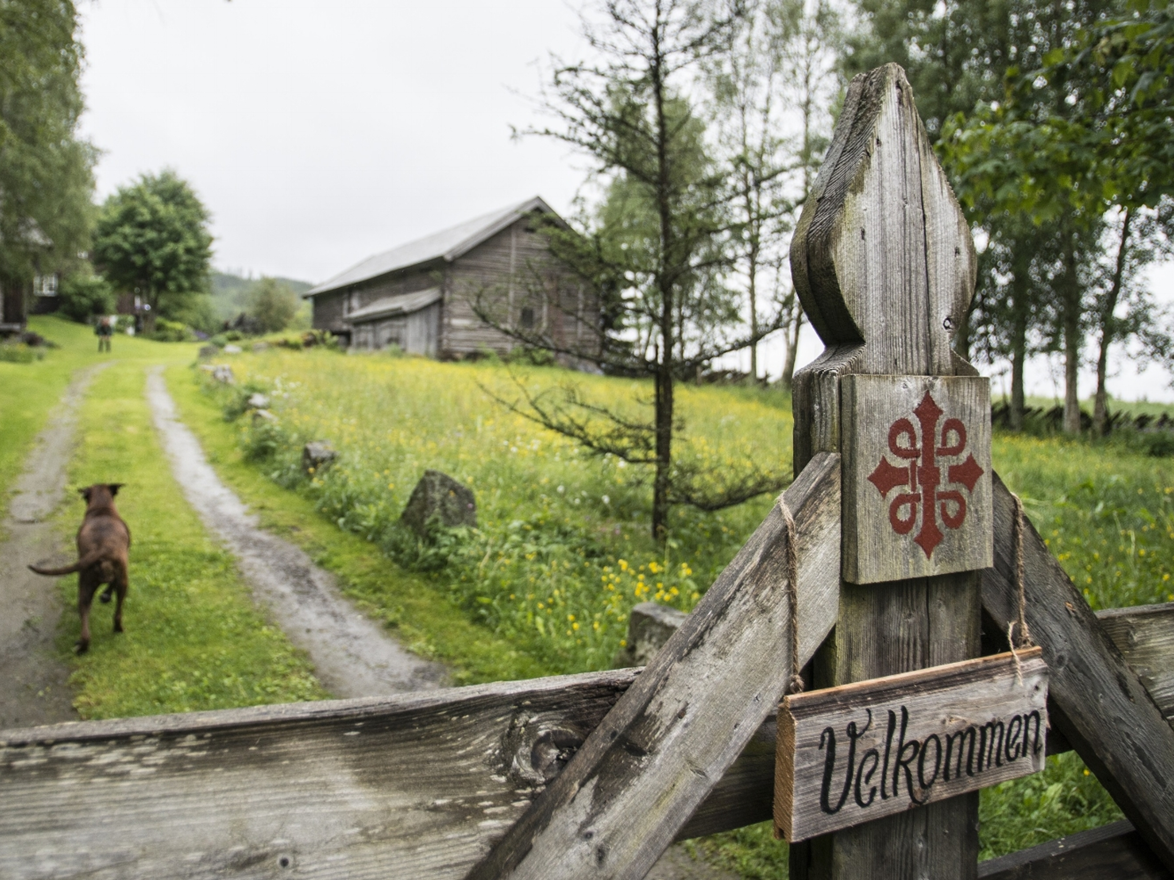 Borkerud gård ved pilegrimsleden i Gudbrandsdalen på Østlandet