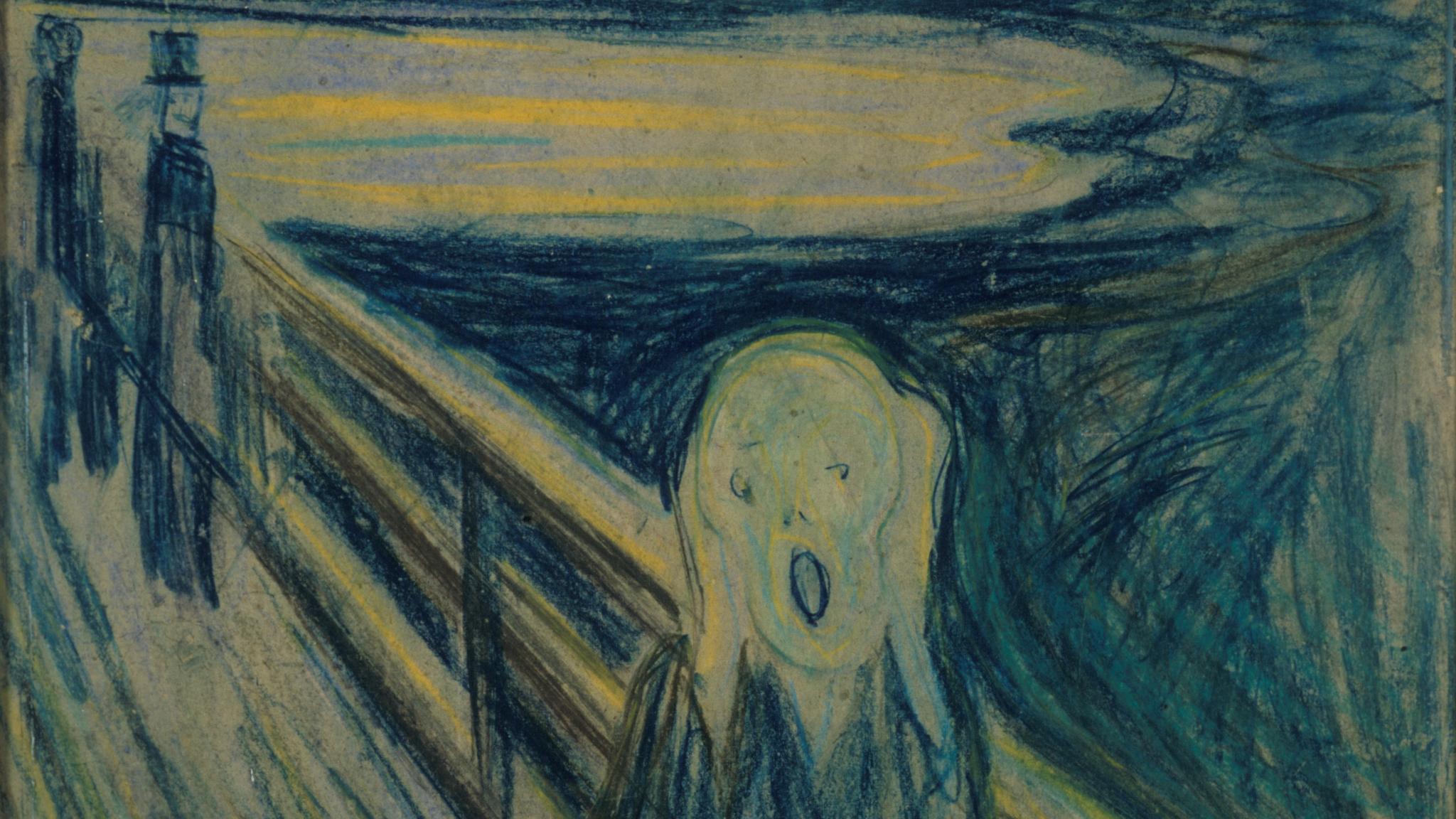 The painting of The Scream (Skrik) by Edvard Munch