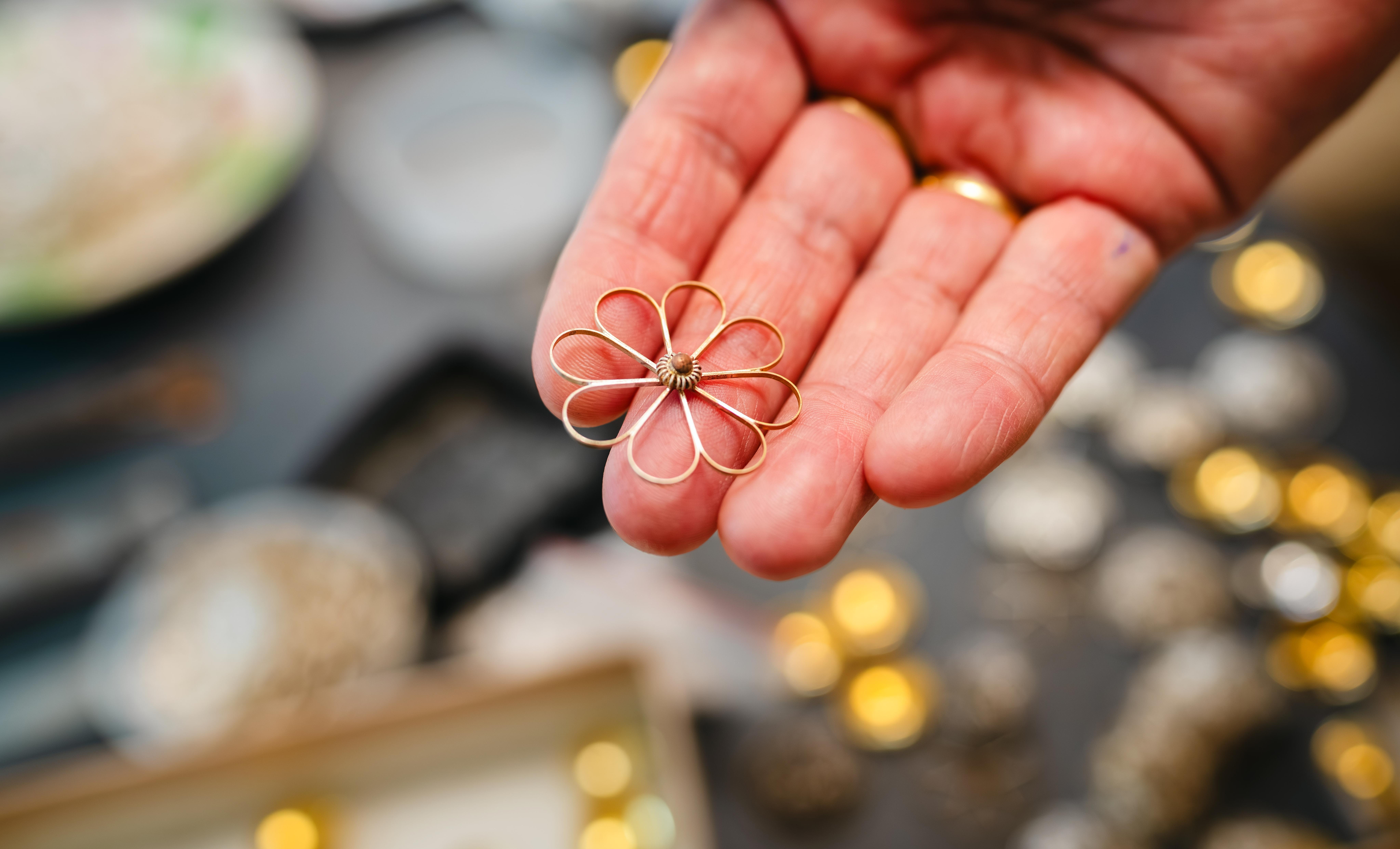 Part of a sølje (silver brooch)
