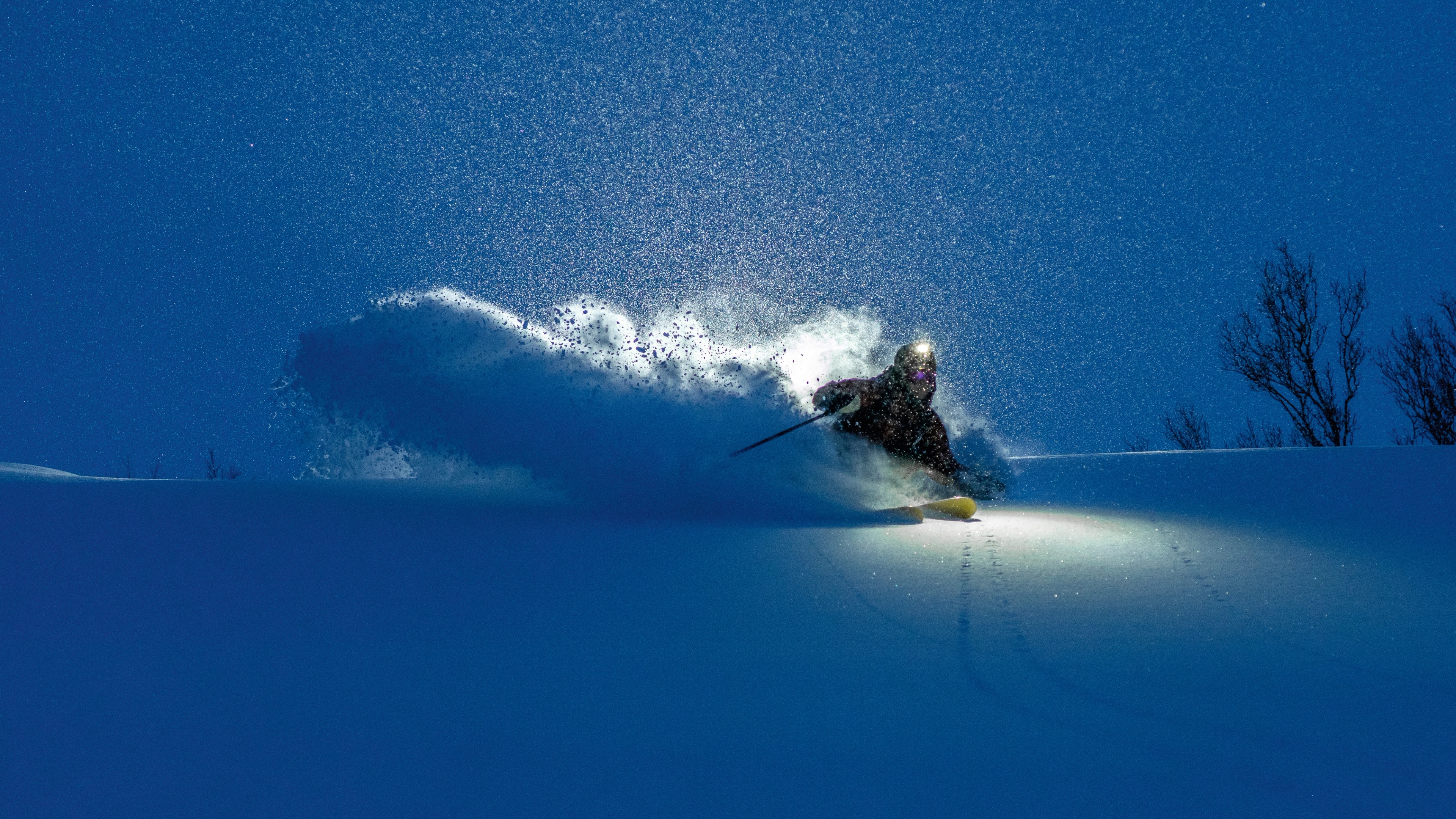 Man skiing in the Lyngenfjord
