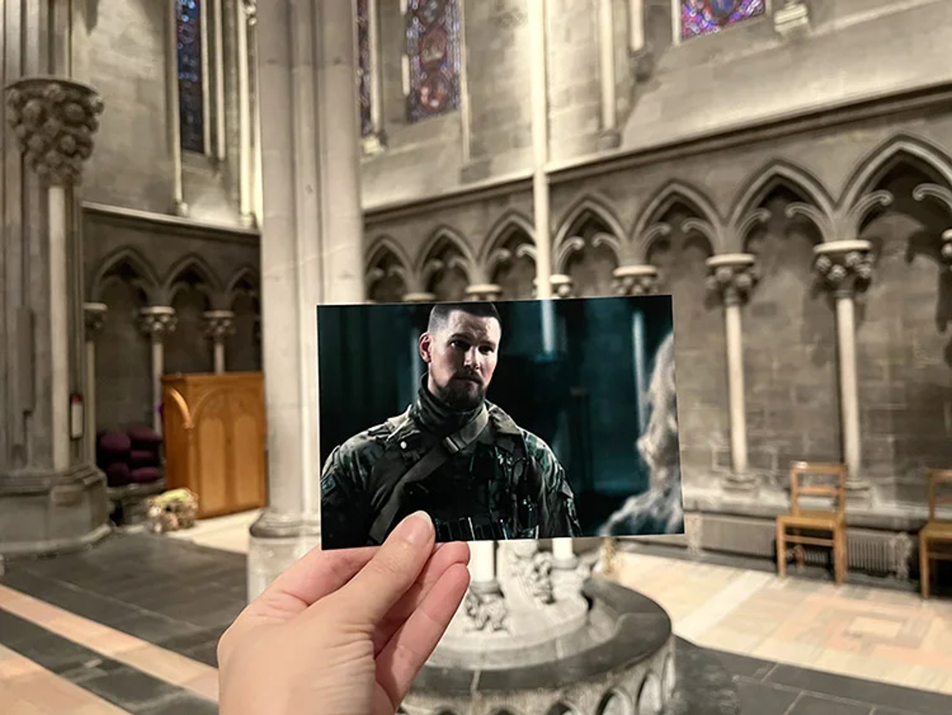Troll 2 film scene in Nidarosdomen Cathedral, Trondheim