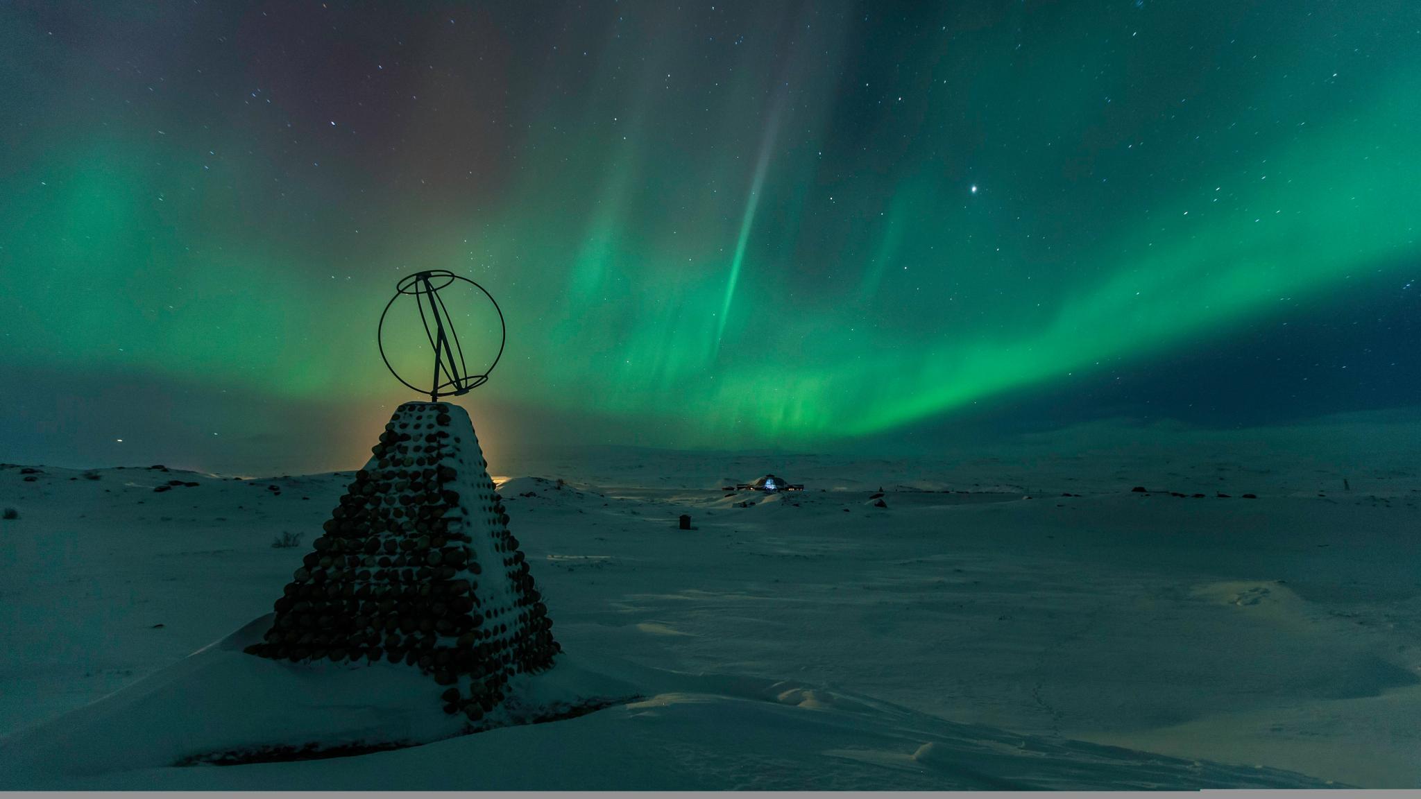 Norrsken vid polarcirkeln i Saltfjellet, Salten